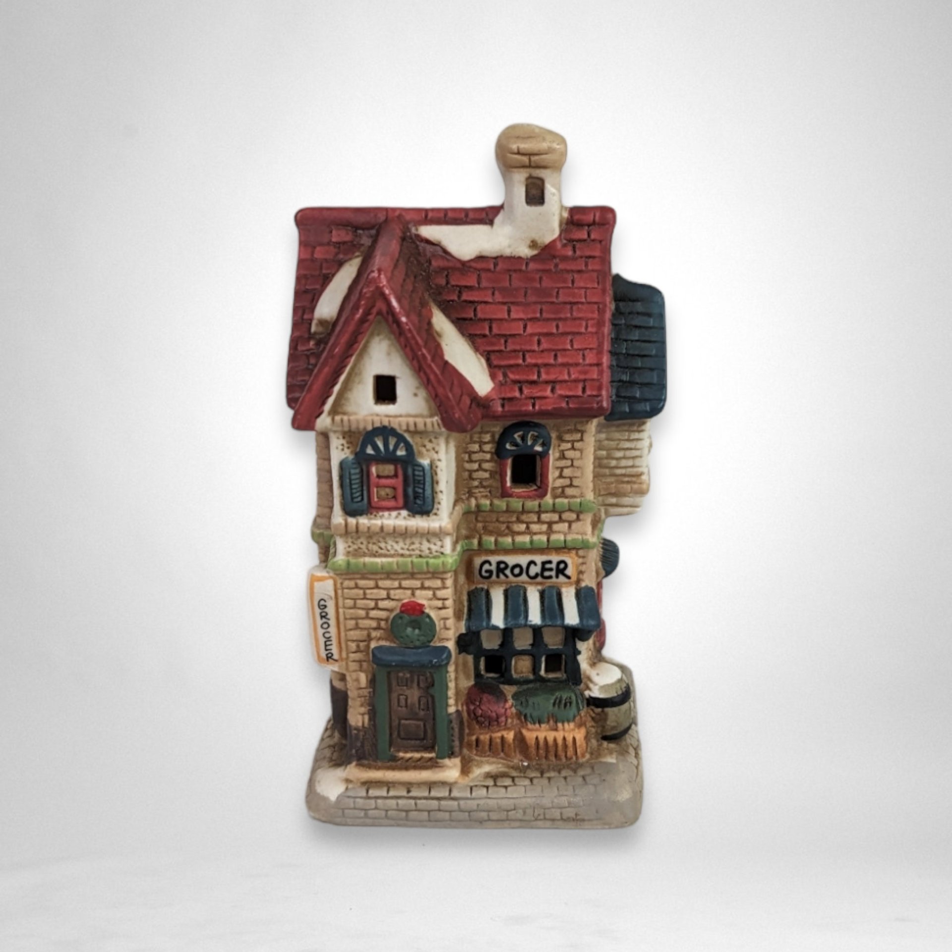 1990s Lillian Vernon Christmas Village: Set of 3 Festive Collectible Pieces