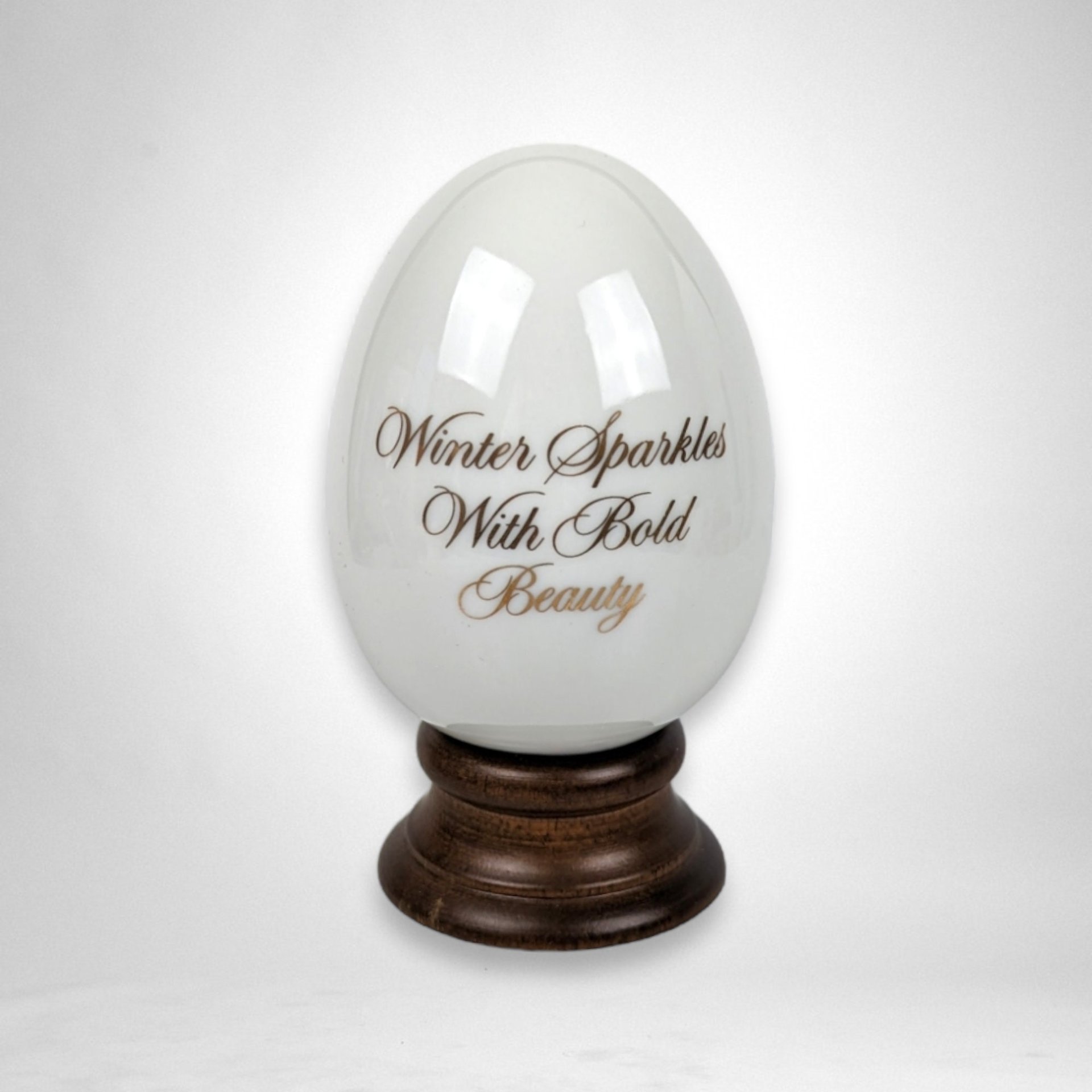 Avon Winter Sparkles Egg with Bold Beauty - Holiday Glamour Accent