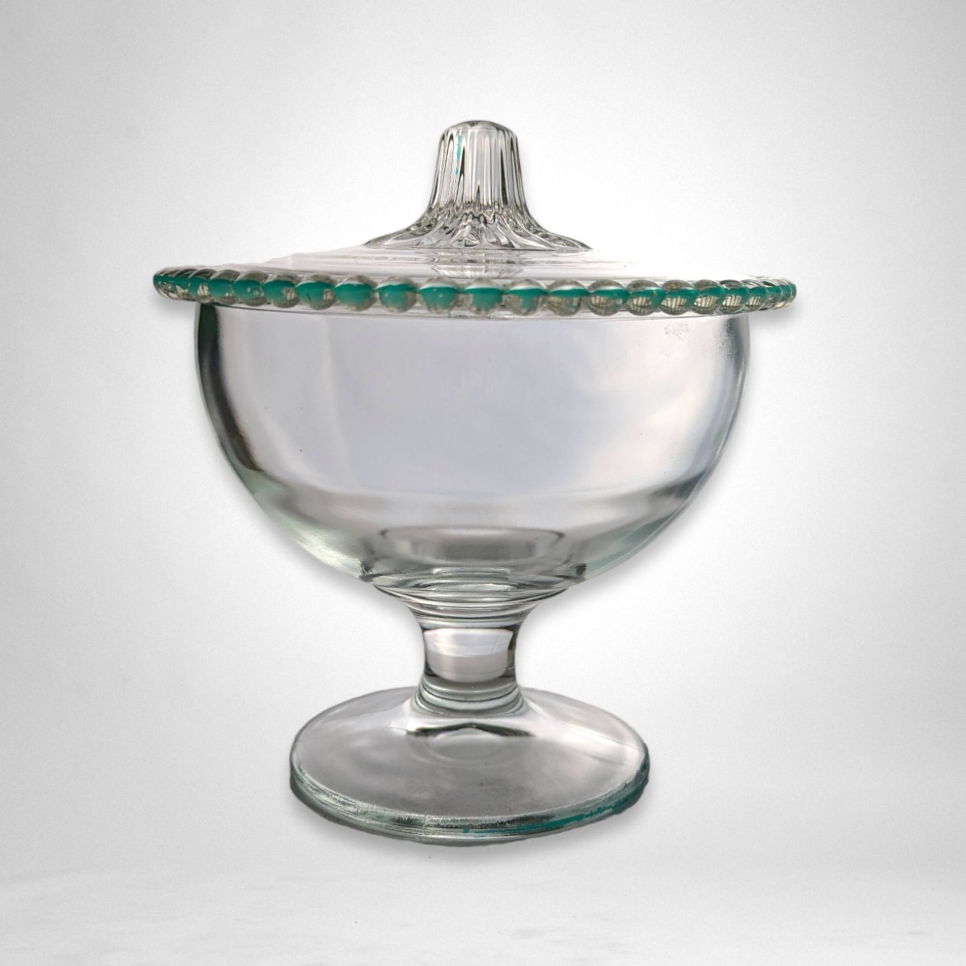 Vintage Clear Glass Lidded Compote/Candy Bowl - Timeless Elegance for Your Table