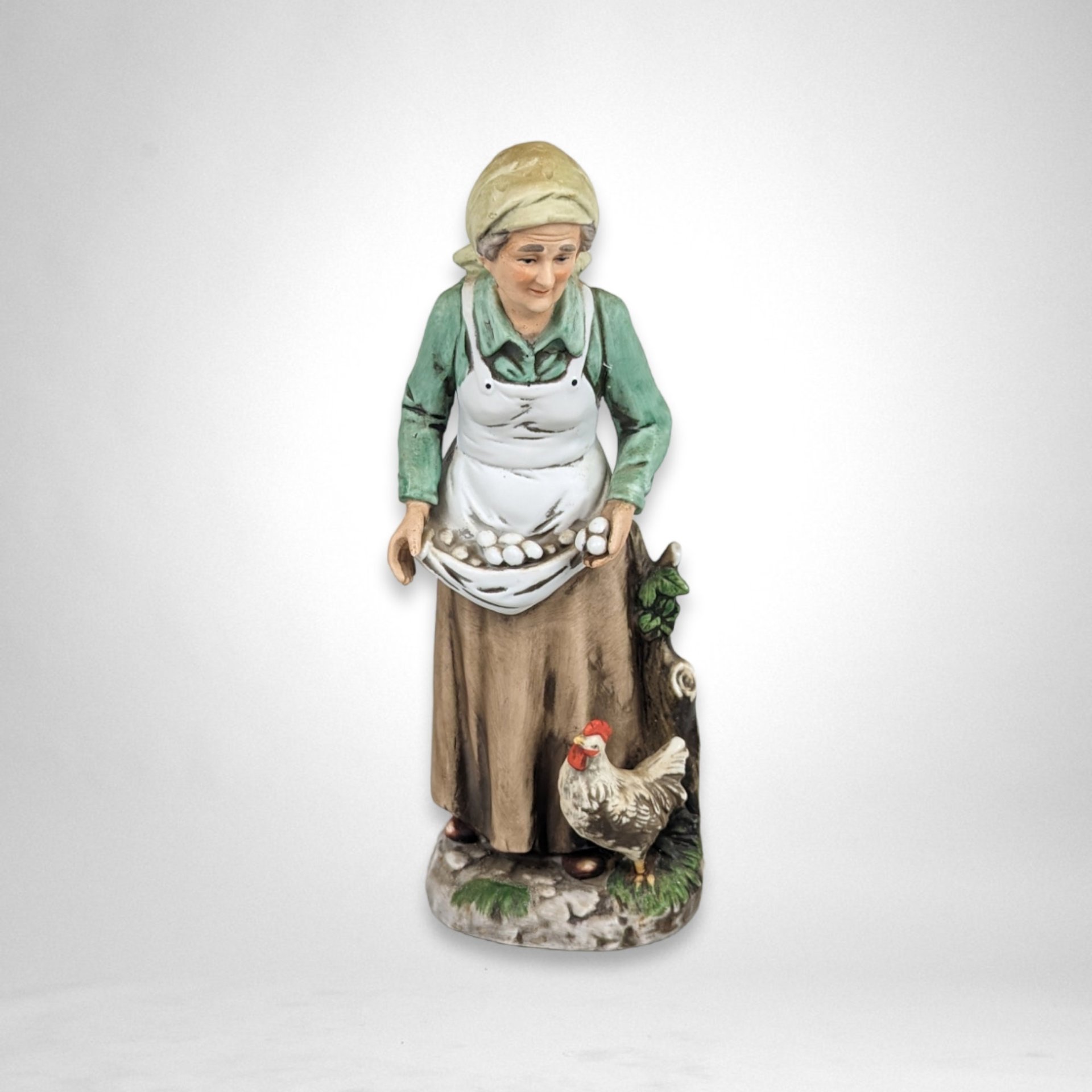 Homco Farmer Woman Figurine 1434 - Vintage Country Charm