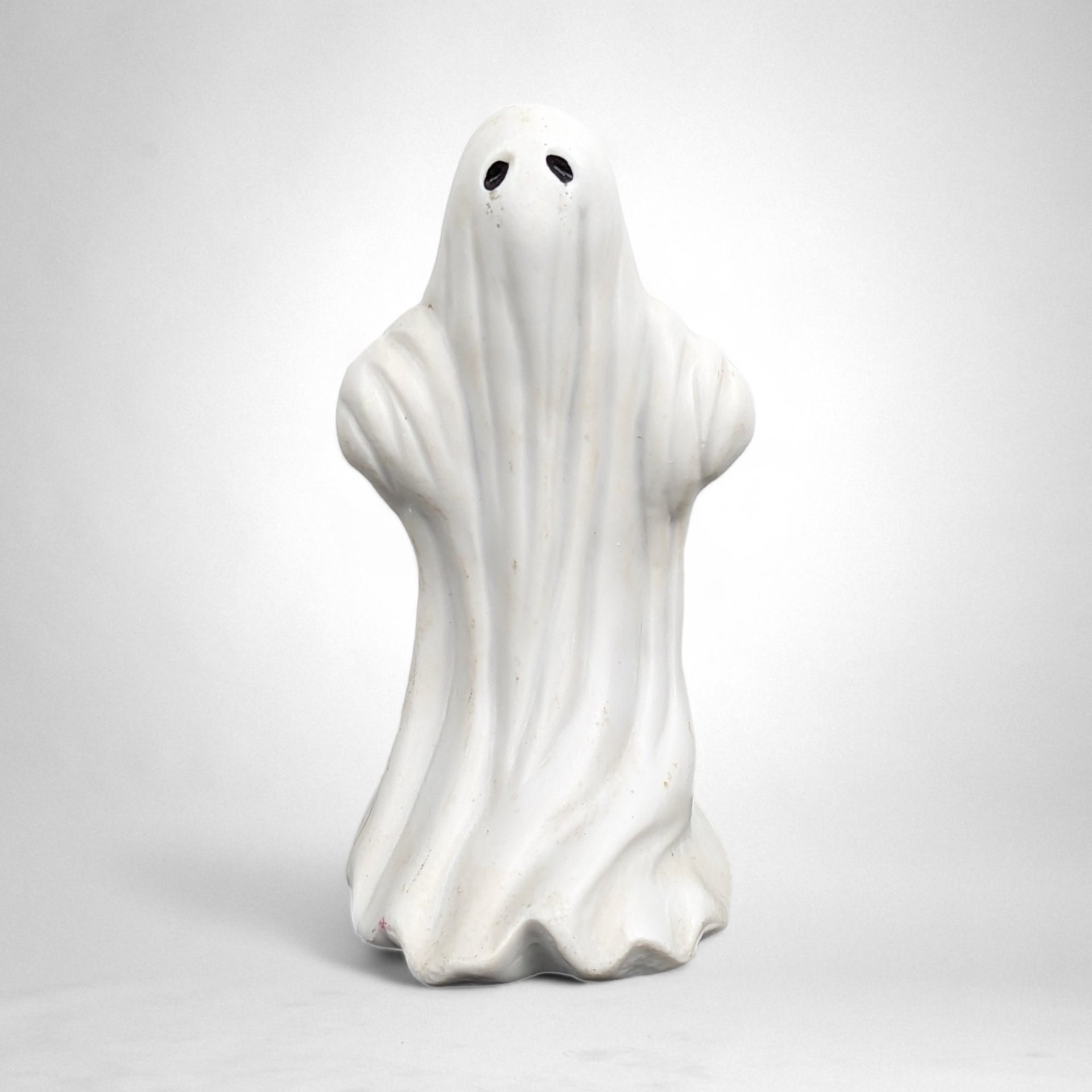 Vintage PR Ceramic Halloween Ghost Figurine: Spooky Elegance for Your Decor