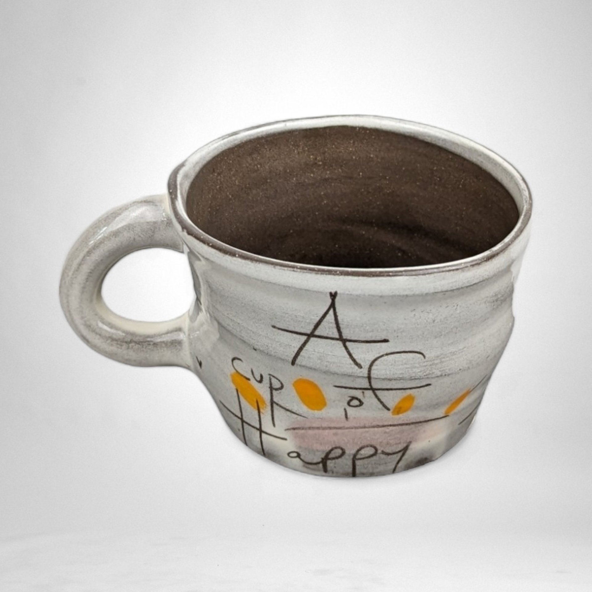A Cup of Happy: Handmade Pottery Mug for Joyful Sips