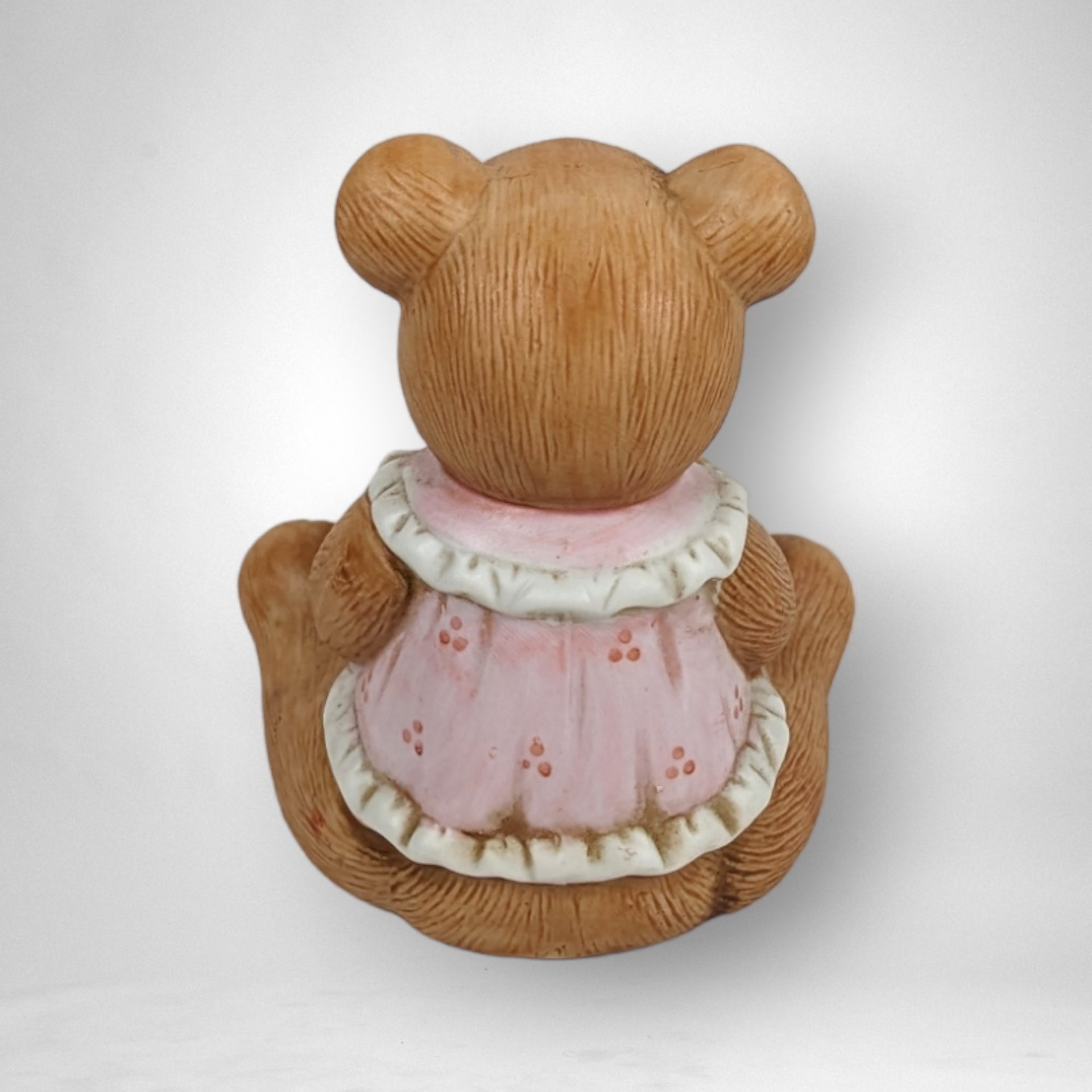 Homco Bear with Apples Ceramic Figurine 1405