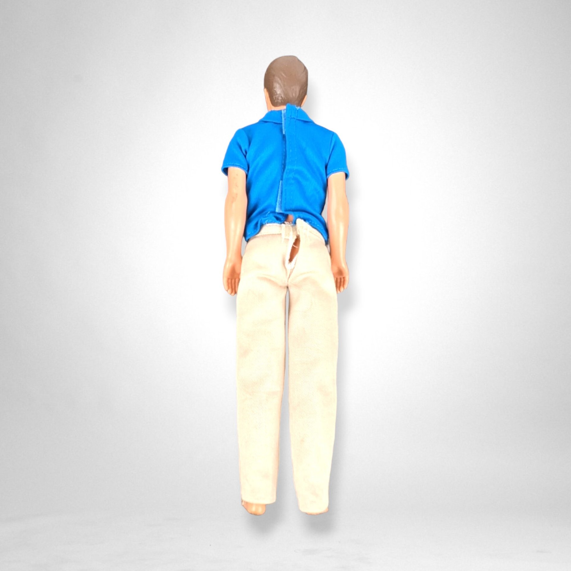 1968 Ken Doll in Blue Shirt and Tan Pants - Vintage Collectible Barbie Companion