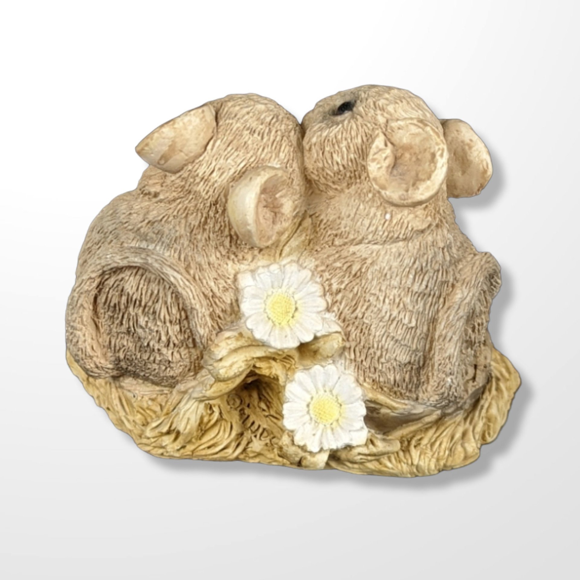 Vintage Stone Critters Mouse Couple Figurine - #SC-381