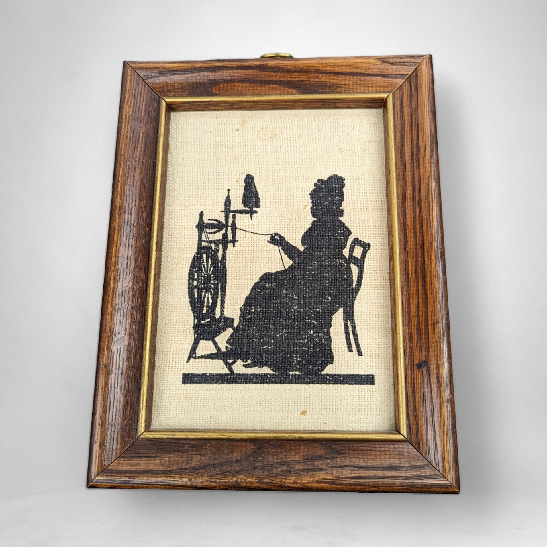 Charming Set of 6 Vintage Silhouette Fabric Wall Hangings