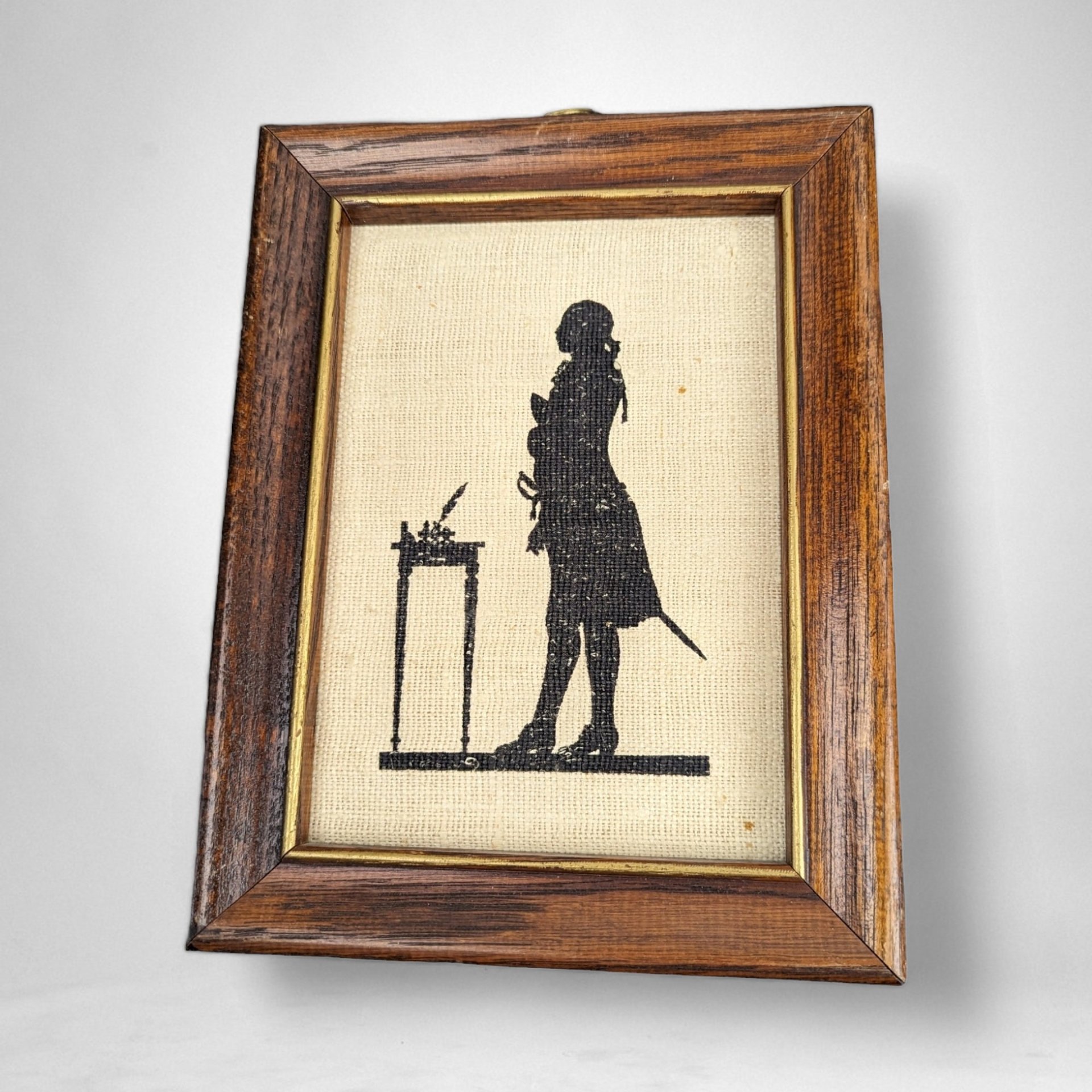 Charming Set of 6 Vintage Silhouette Fabric Wall Hangings