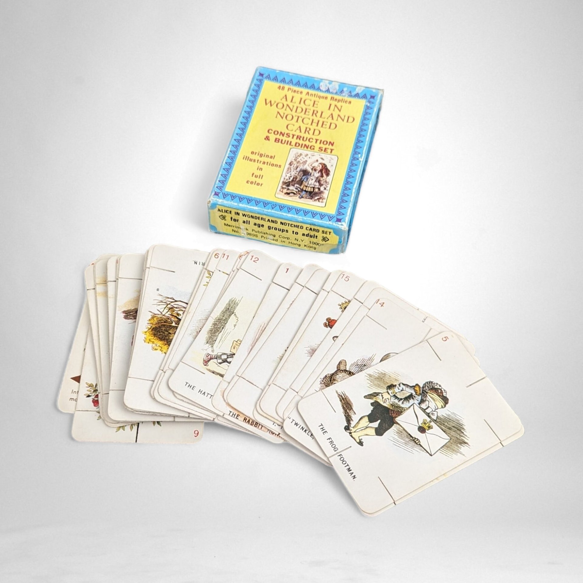 1980s Alice in Wonderland Notched Card Construction Set: Creative Wonderland Adventures