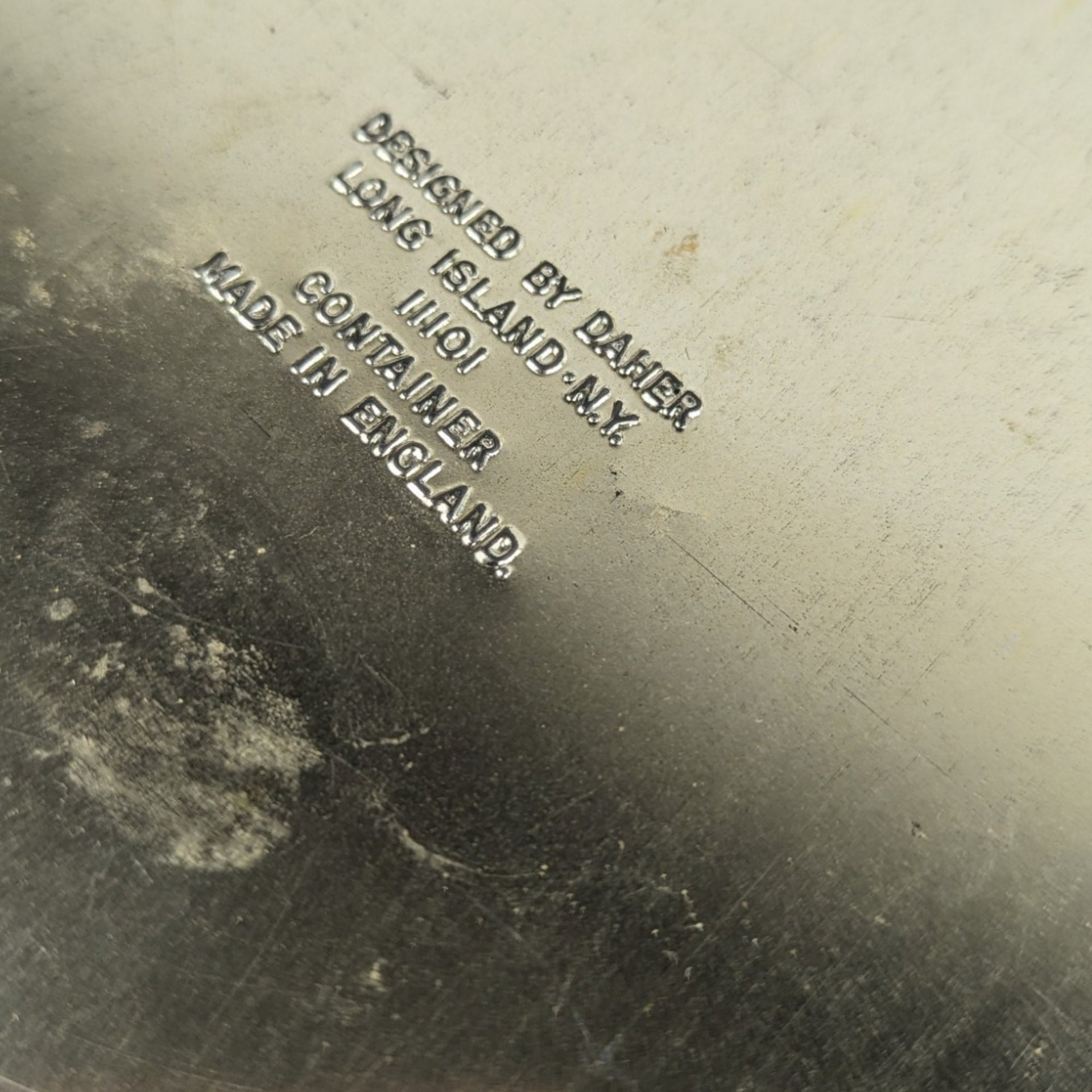 Vintage Daher Tin Canister with Antique Imagery