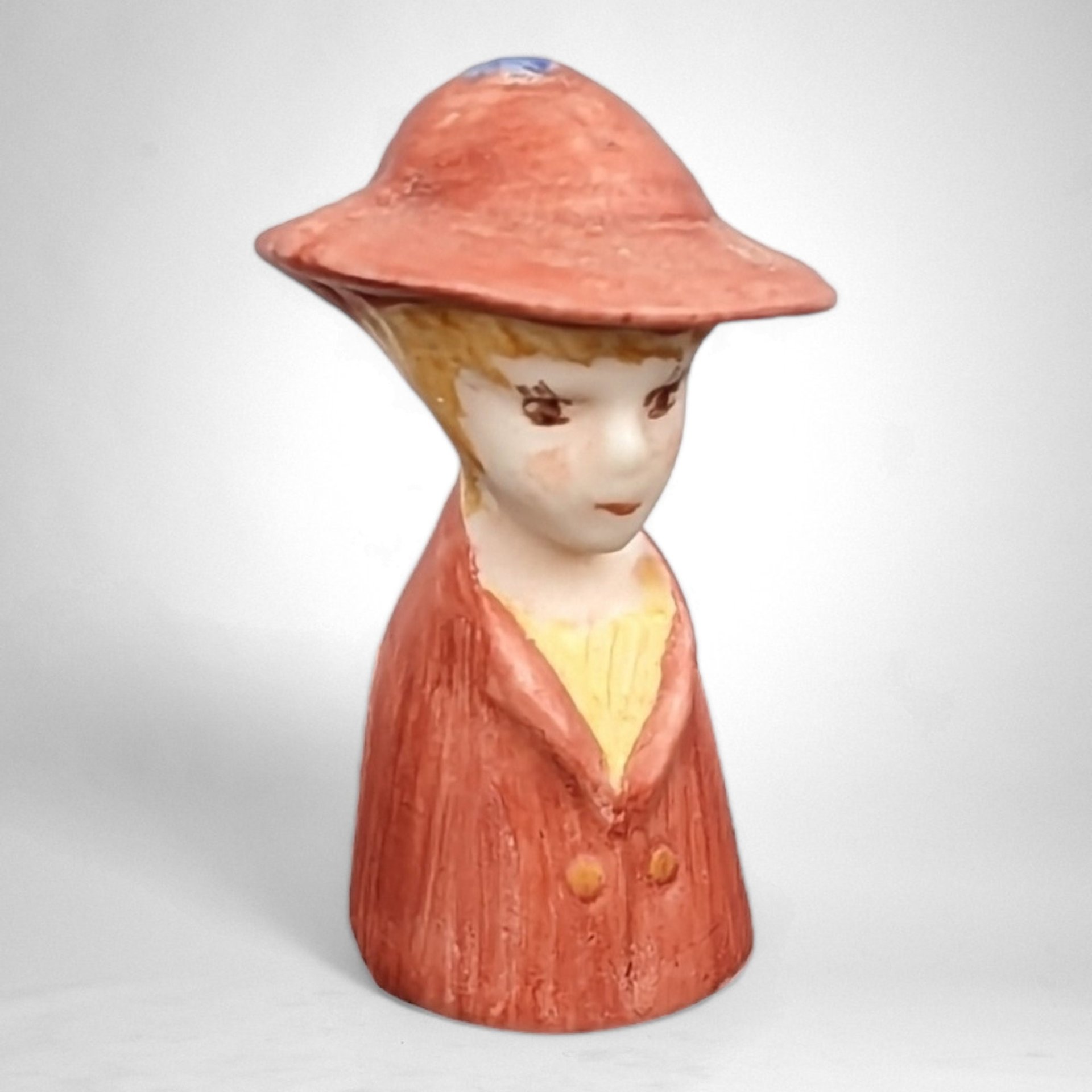 Set of 4 Ceramic Lady Head Thimble Figurines: Delicate Collectibles