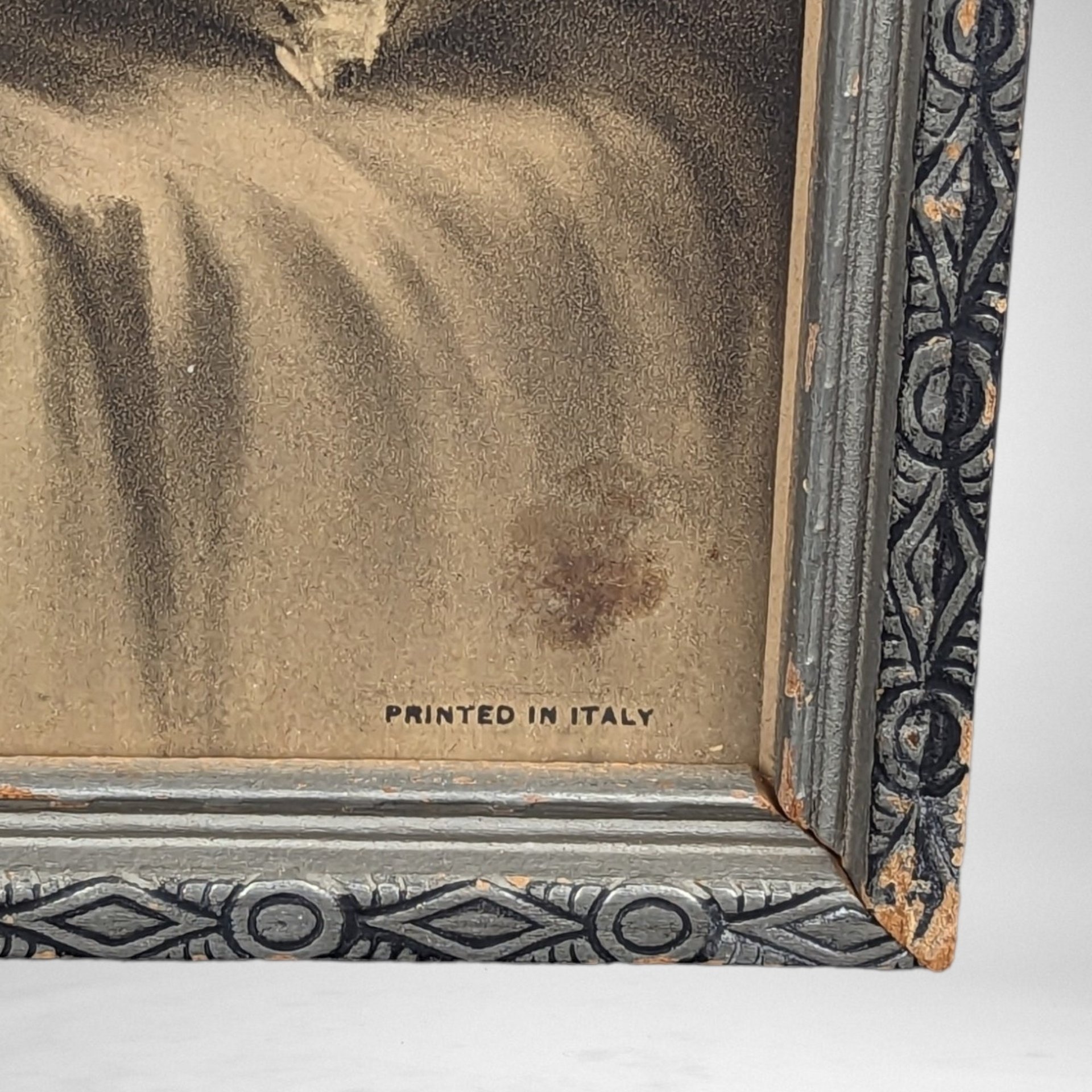 Vintage Guardian Angel Over Bed Framed Print: Serene Blessings