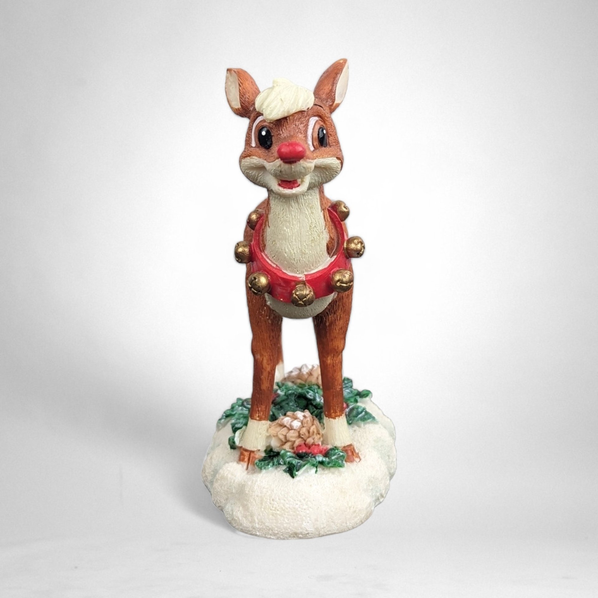 Vintage Rudolph the Red-Nosed Reindeer Figurine: Classic Holiday Charm
