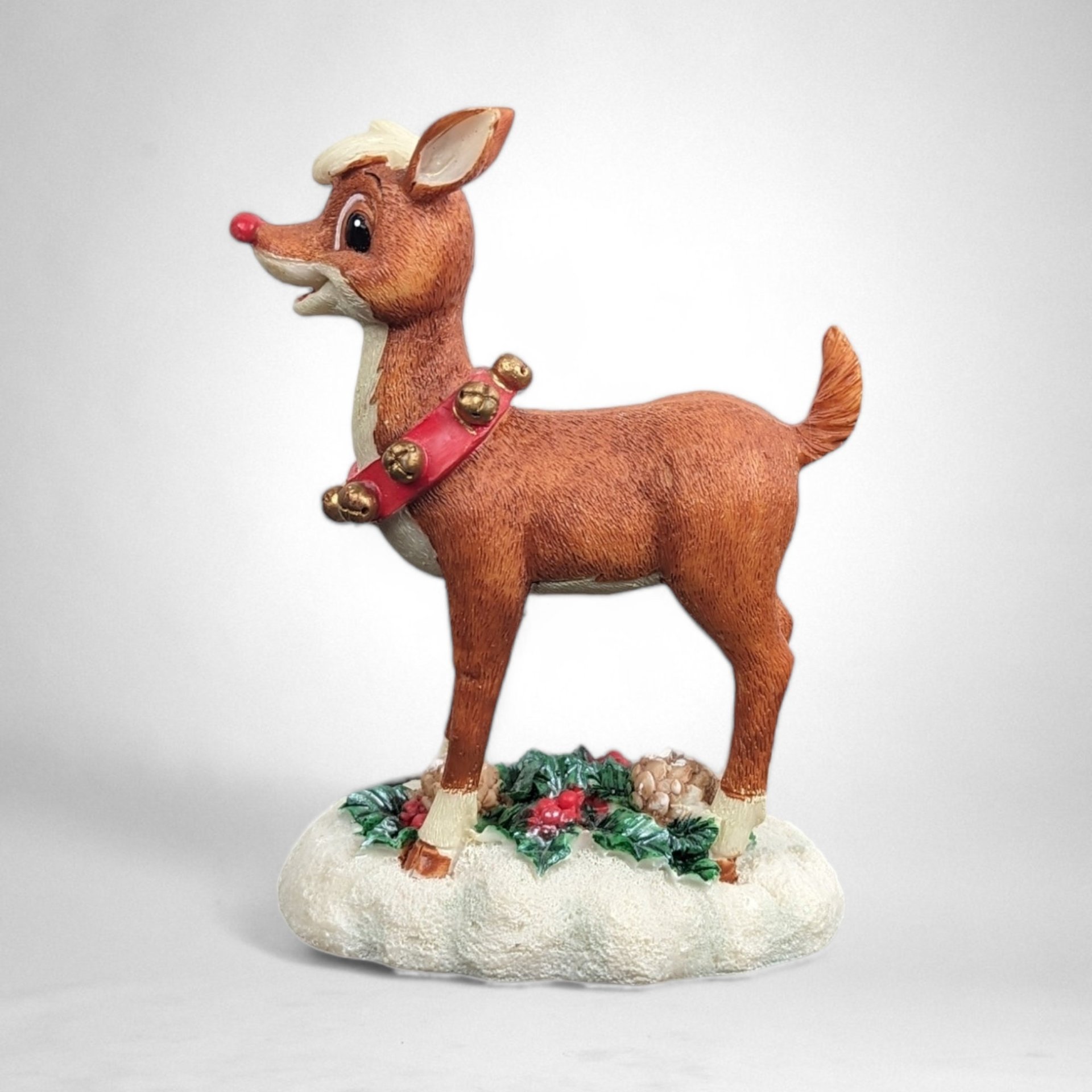 Vintage Rudolph the Red-Nosed Reindeer Figurine: Classic Holiday Charm