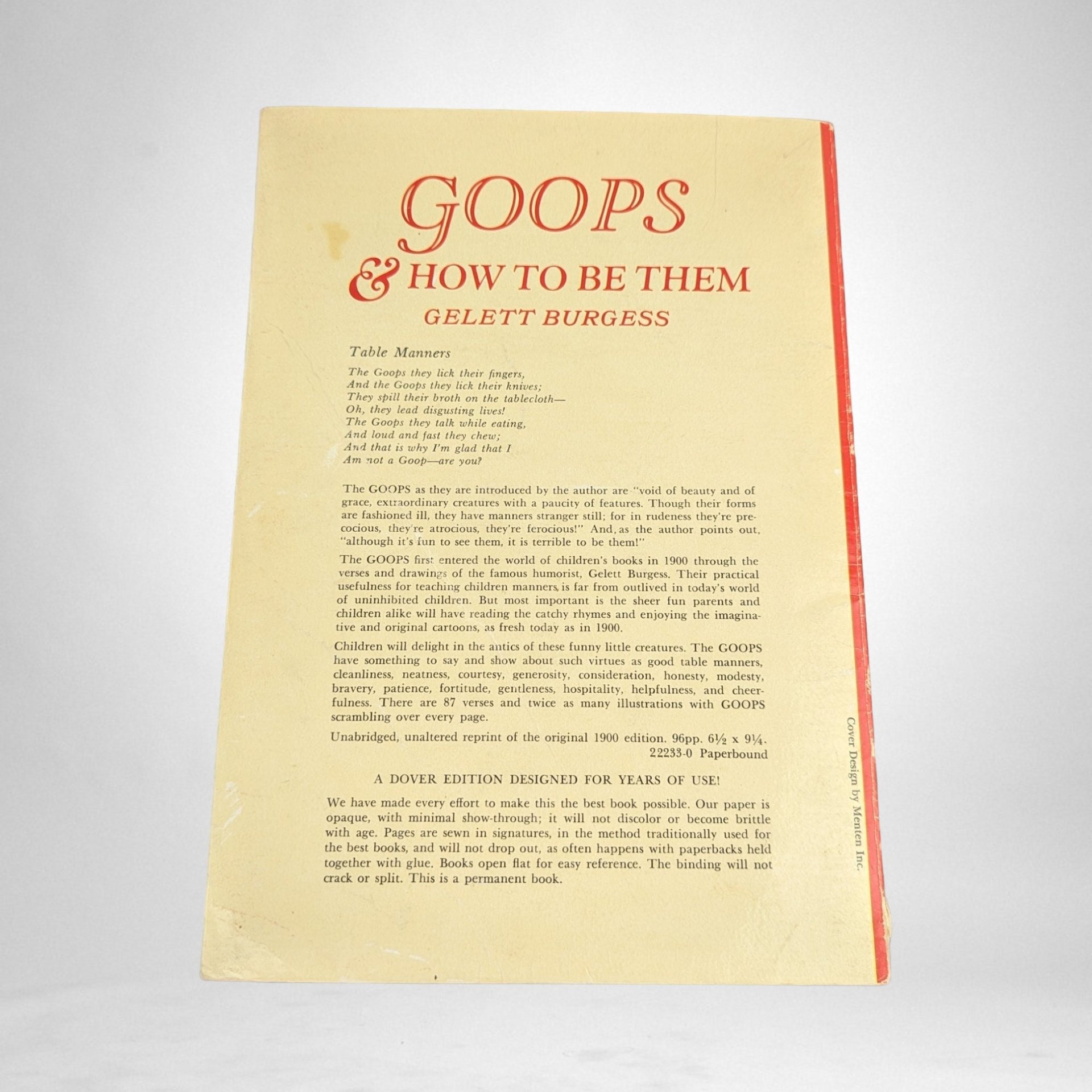 1968 Goops and How to Be Them By Gelett Burgess: Vintage Children's Book