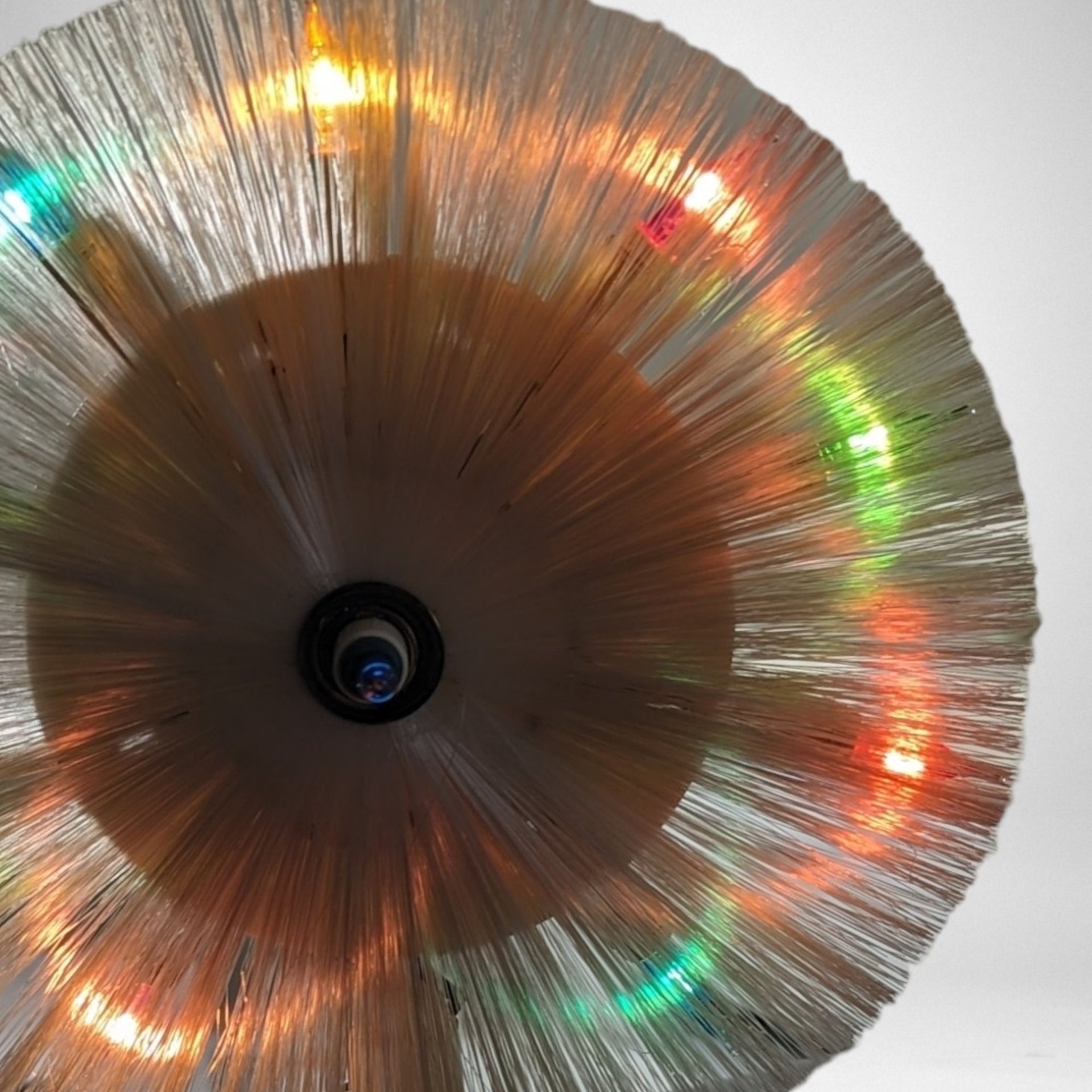 Vintage Fiber Optic Tree Topper: Twinkling Holiday Elegance