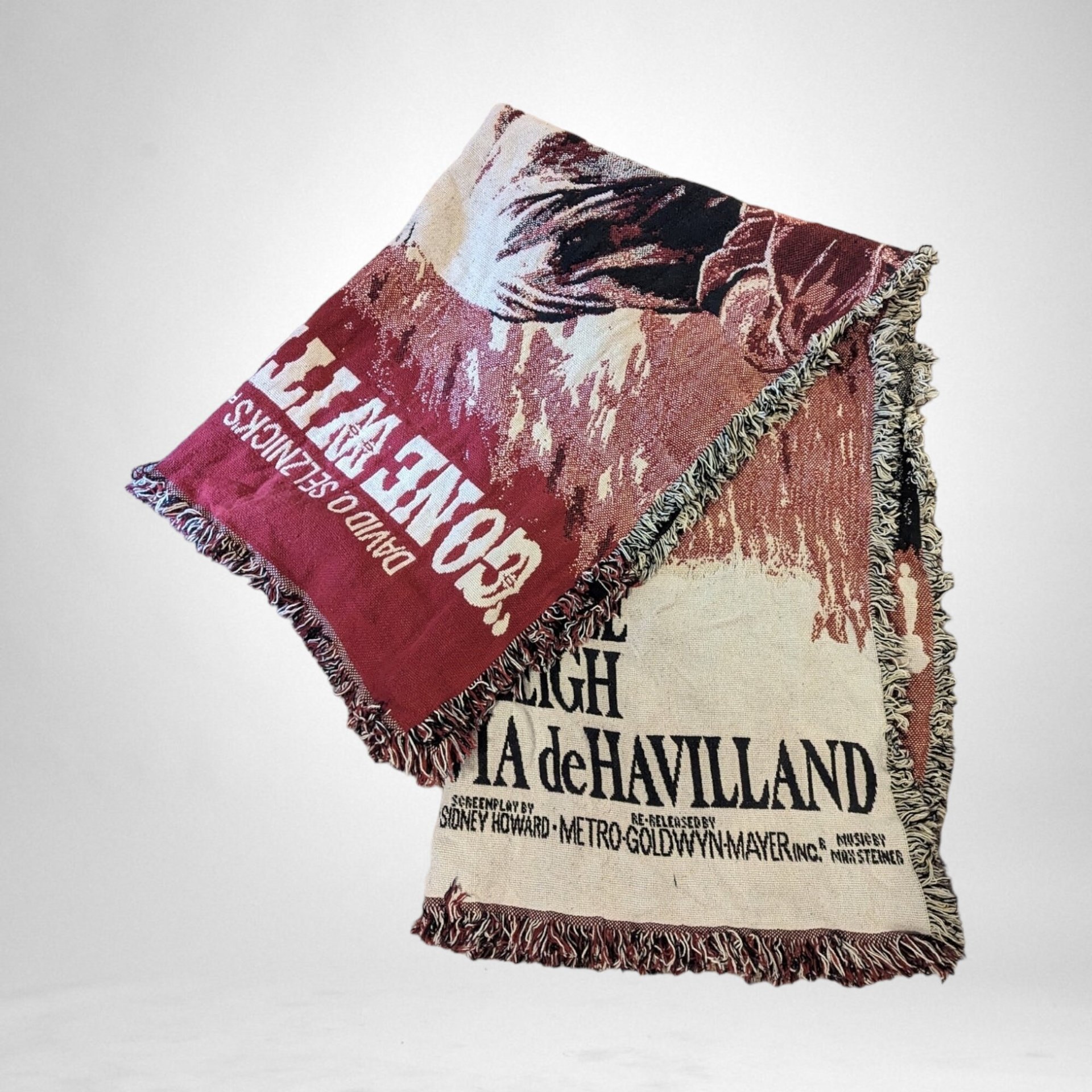 Vintage Gone with the Wind Movie Poster Throw: Timeless Film Tribute