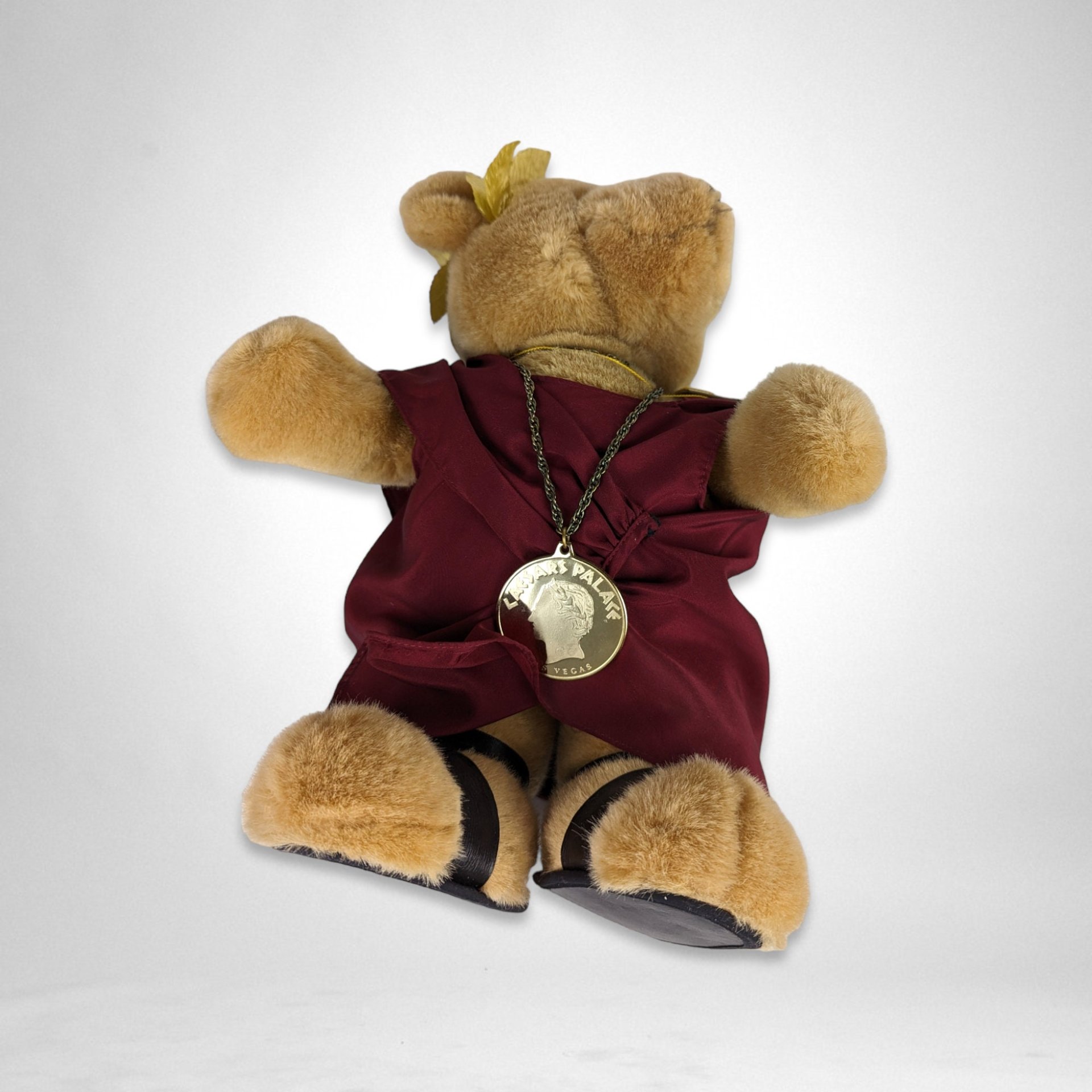 Vegas Vibes: Vintage Toga Teddy, Adorned with Caesar's Palace Glory