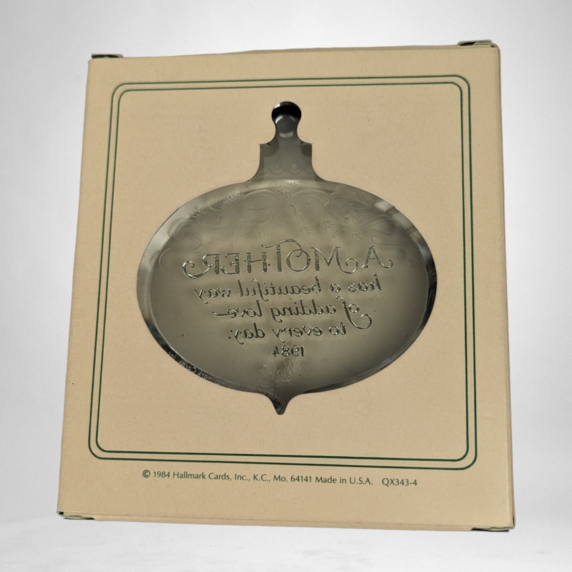 Vintage Charm: 1984 Hallmark Keepsake Mother Acrylic Ornament, Timeless Memories