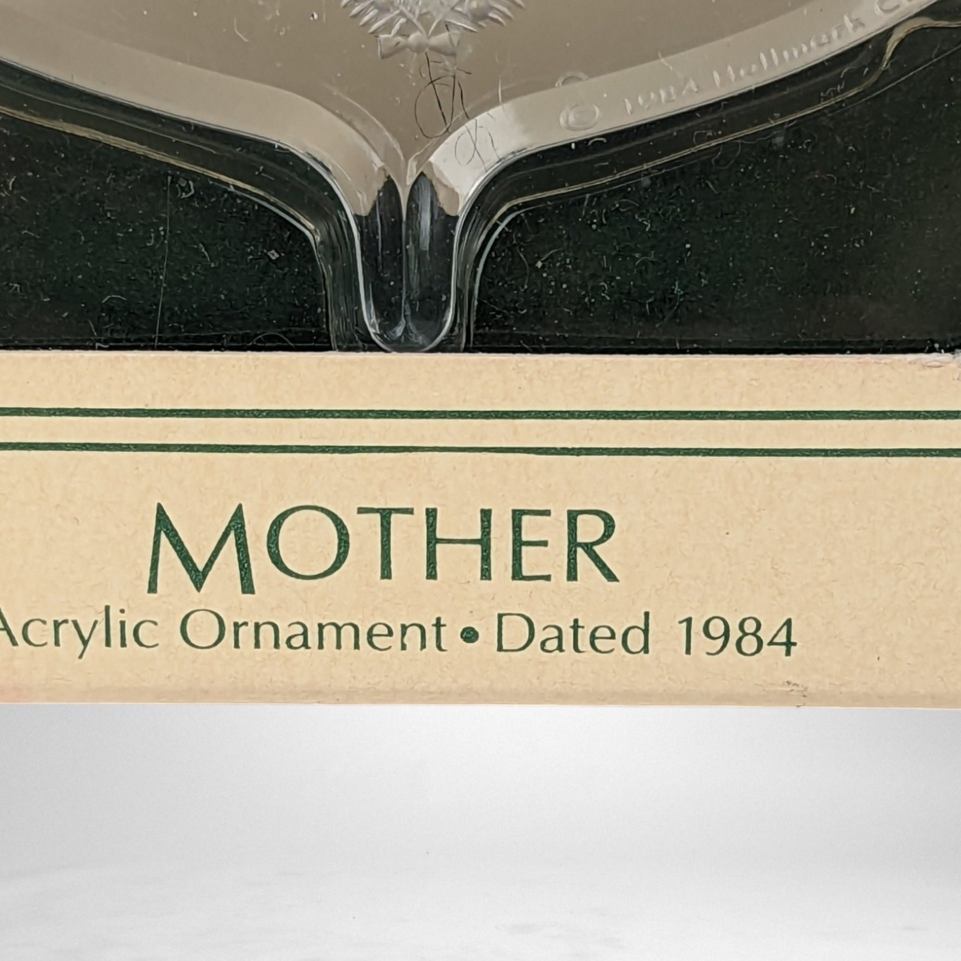 Vintage Charm: 1984 Hallmark Keepsake Mother Acrylic Ornament, Timeless Memories