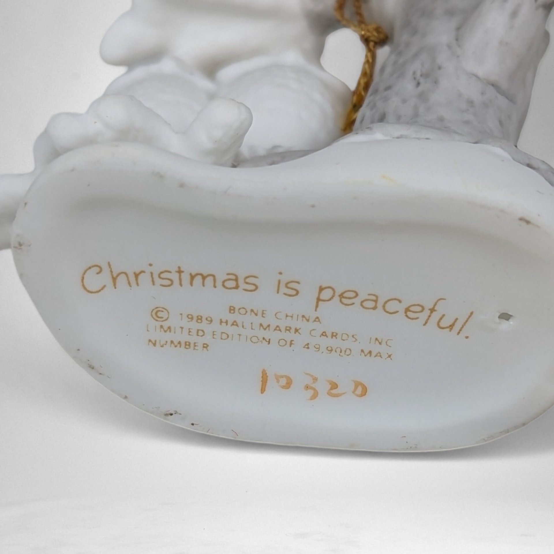 Vintage 1989 Hallmark 'Christmas is Peaceful' Ornament