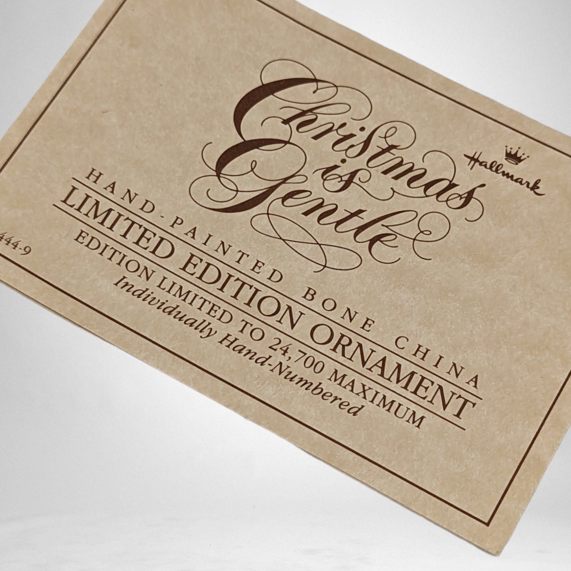 Vintage 1989 Hallmark 'Christmas is Peaceful' Ornament