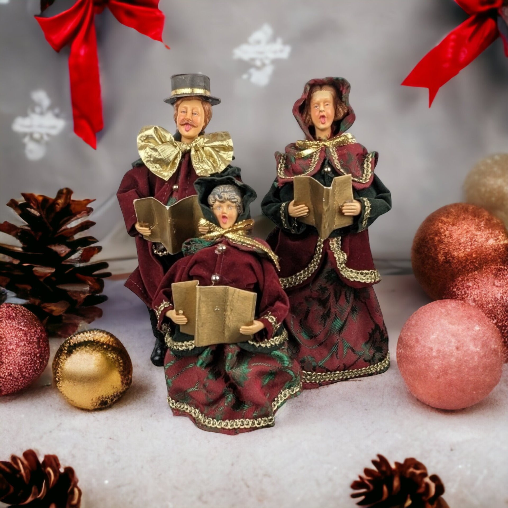 RESERVED*** Do not buy  - Charming Set of 3 Vintage Christmas Carolers: Timeless Holiday Decor