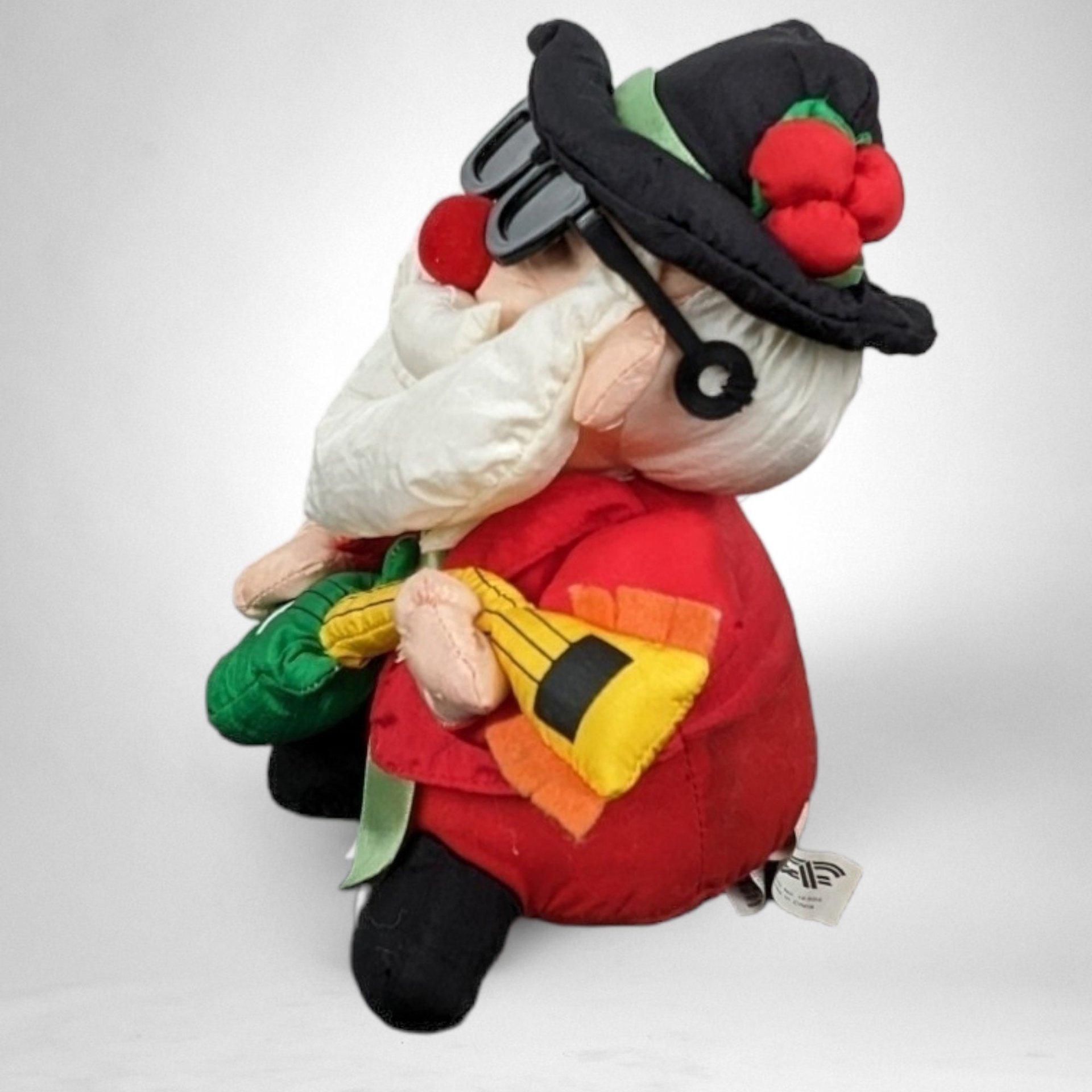 Vintage Chistmas Shakey Blues Santa Animated Plush