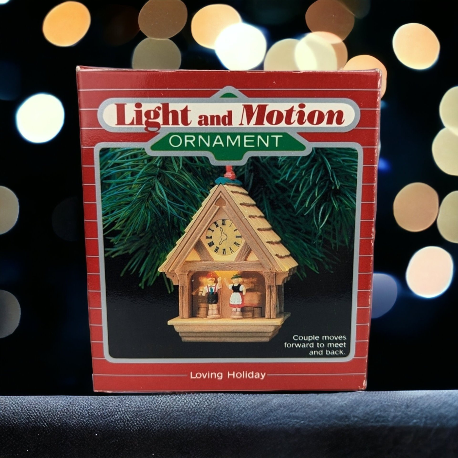 Vintage 1987 Hallmark Loving Holiday Light and Motion Ornament