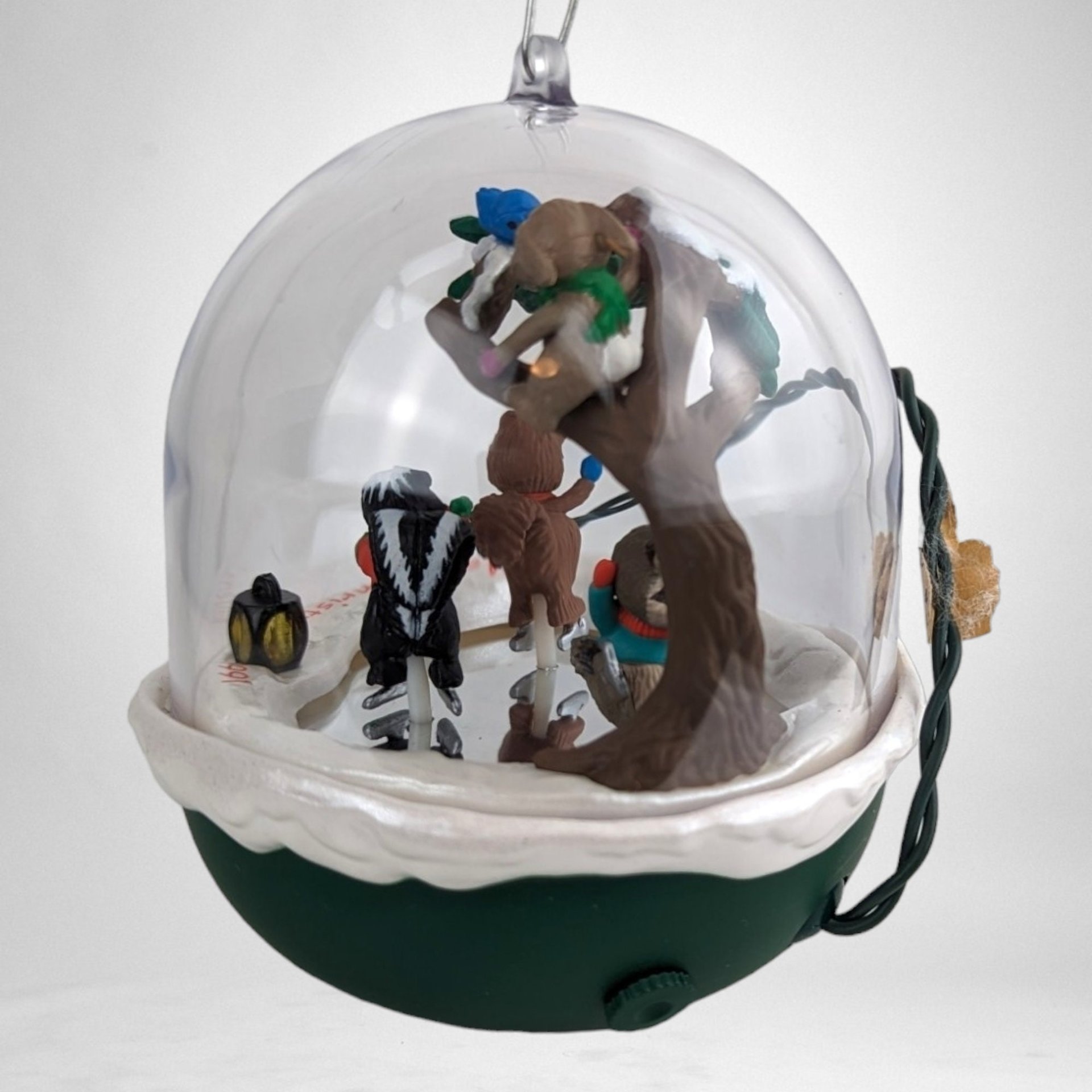 Vintage 1990 Hallmark Forest Frolics Light and Motion Ornament - Holiday Nostalgia Delight