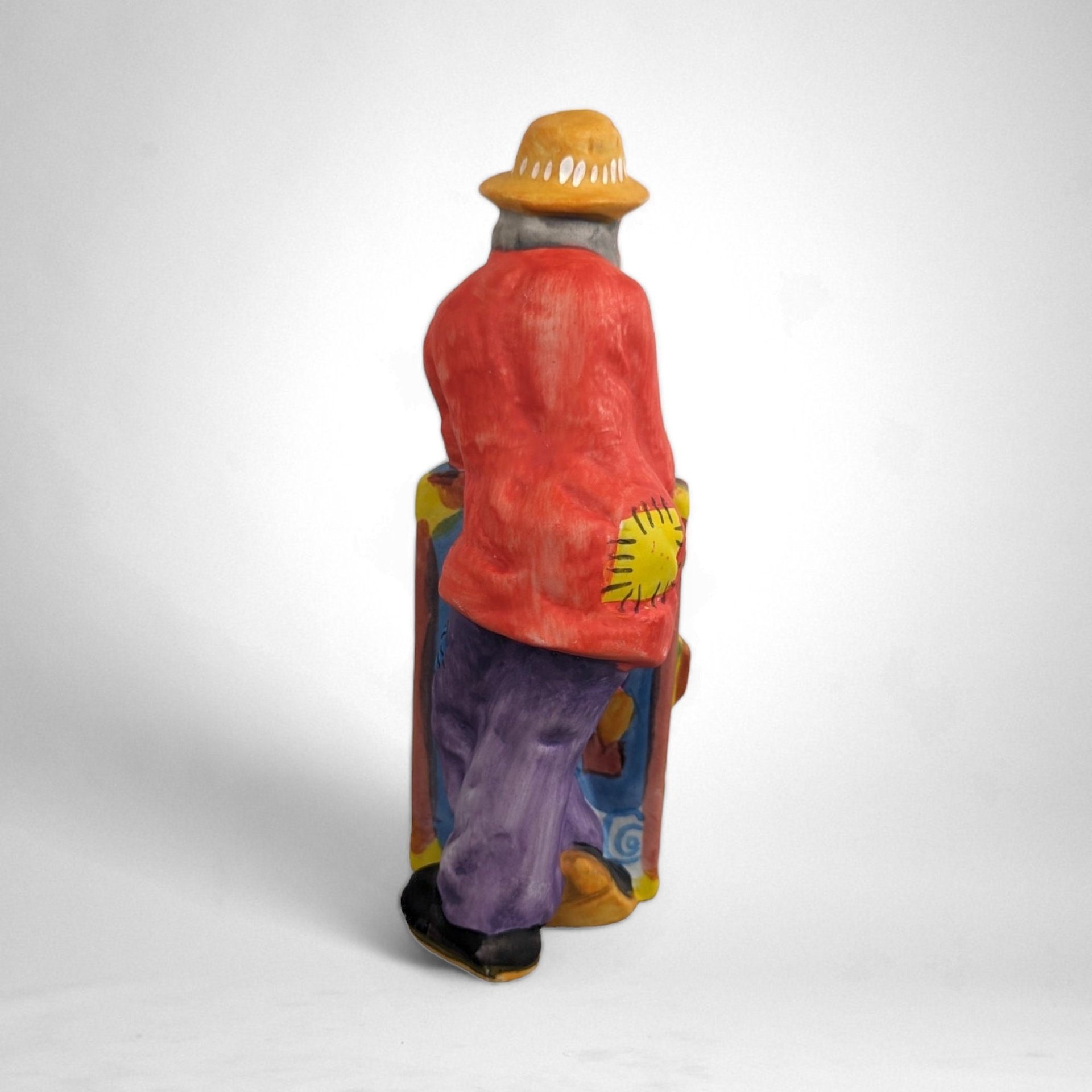 Vintage Emmett Kelly Freeloader Figurine - Timeless Clown Charm (8" Ceramic)