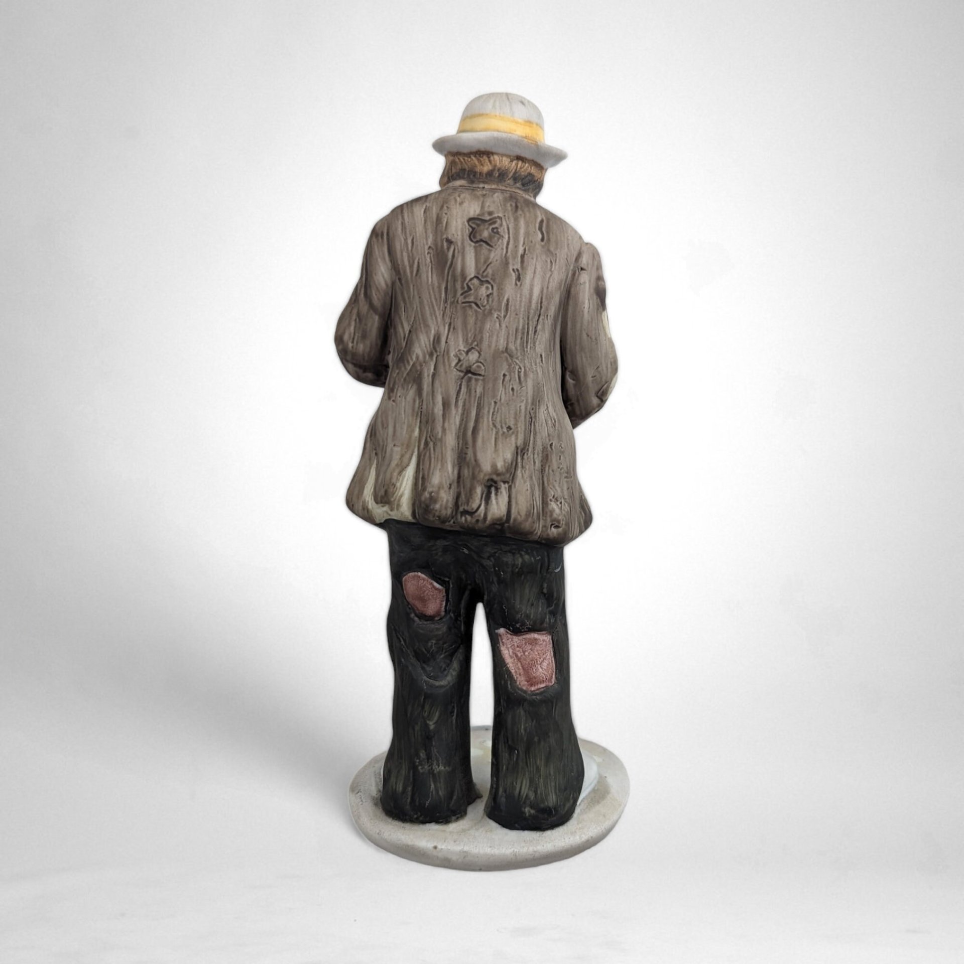 Vintage Emmett Kelly 8" Hobo Clown Sweeping Figurine (Missing Broom): Collectible Circus Art