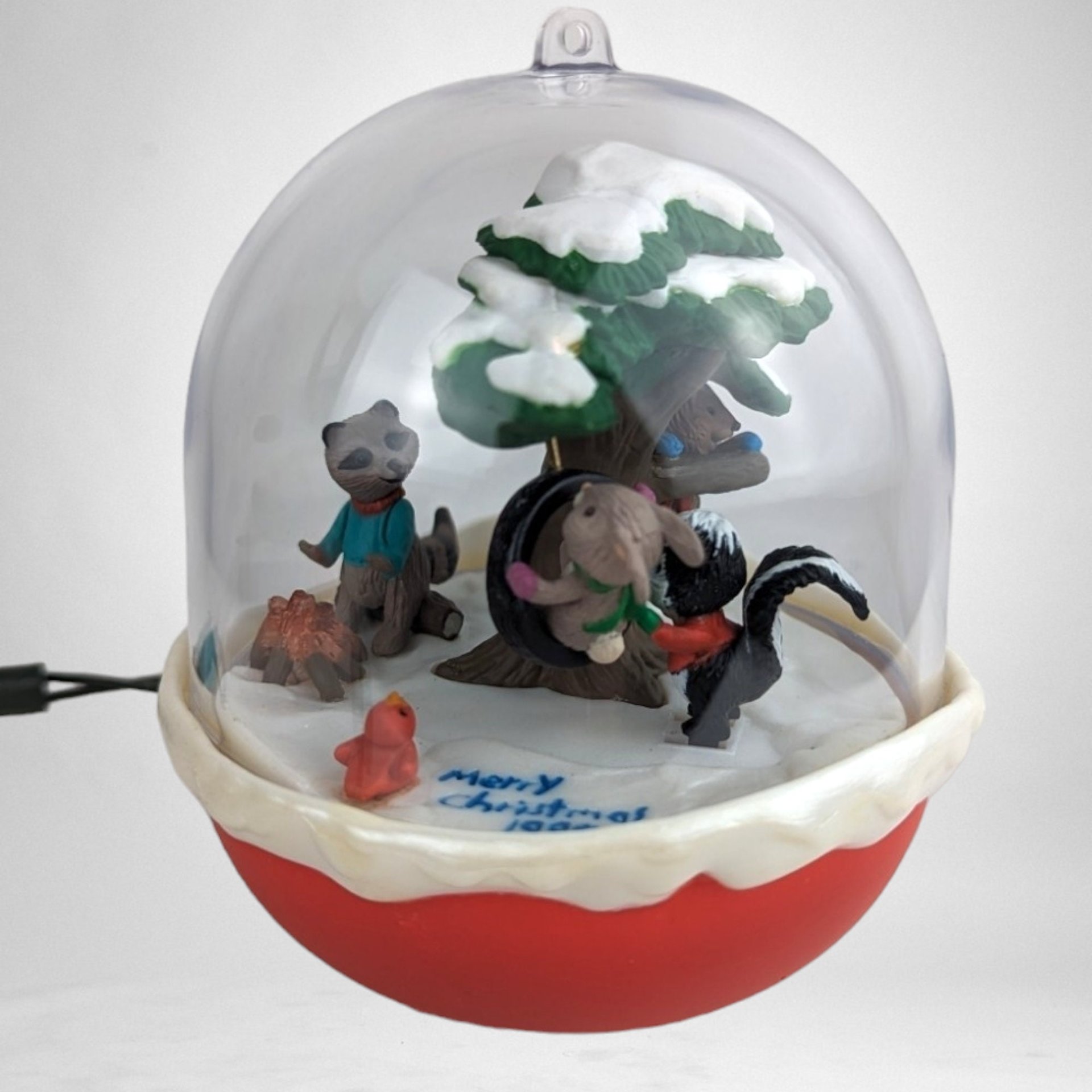 1991 Hallmark Forest Frolics Light and Motion Ornament - Woodland Magic