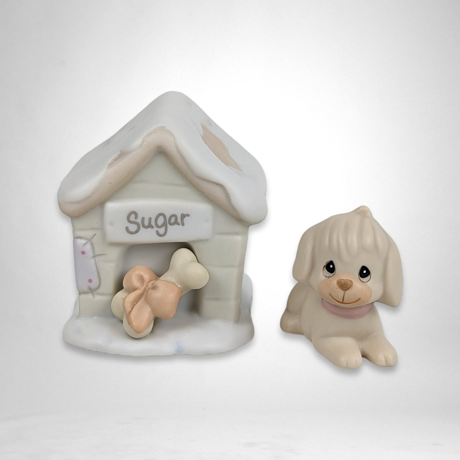 Sugar Town Sugar and Her Doghouse Figurines - Whimsical Collectibles
