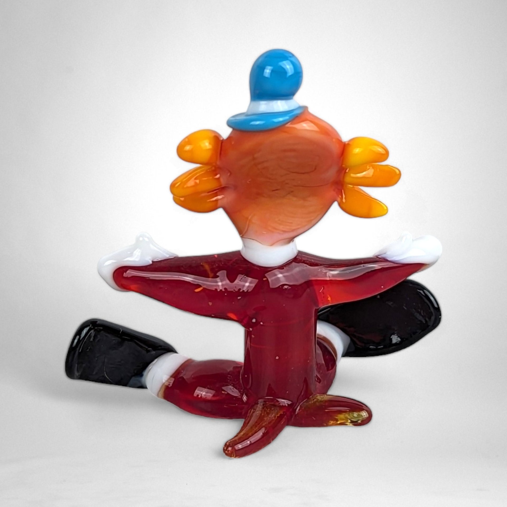 Vintage Glass Clown Figurine - Artistic Collectible Décor