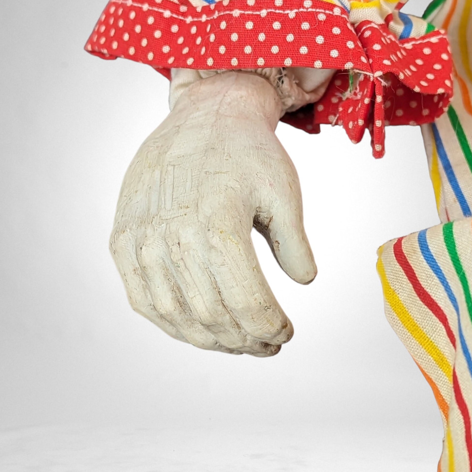 Eerie Vintage 25" Clown Doll - Unlikely to Be Haunted