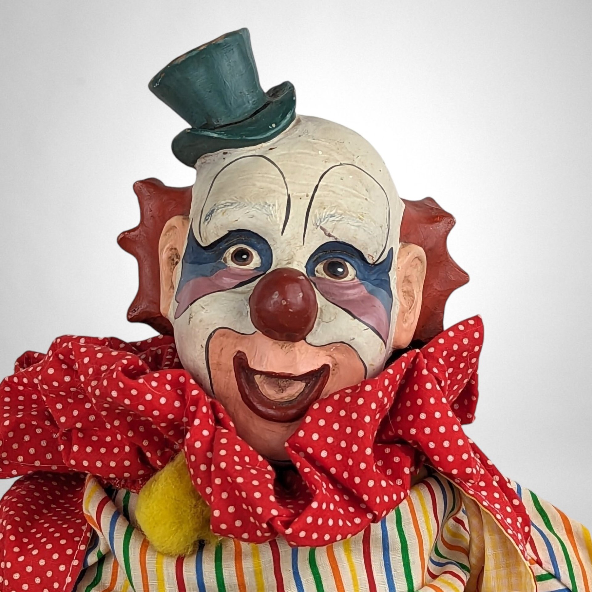 Eerie Vintage 25" Clown Doll - Unlikely to Be Haunted