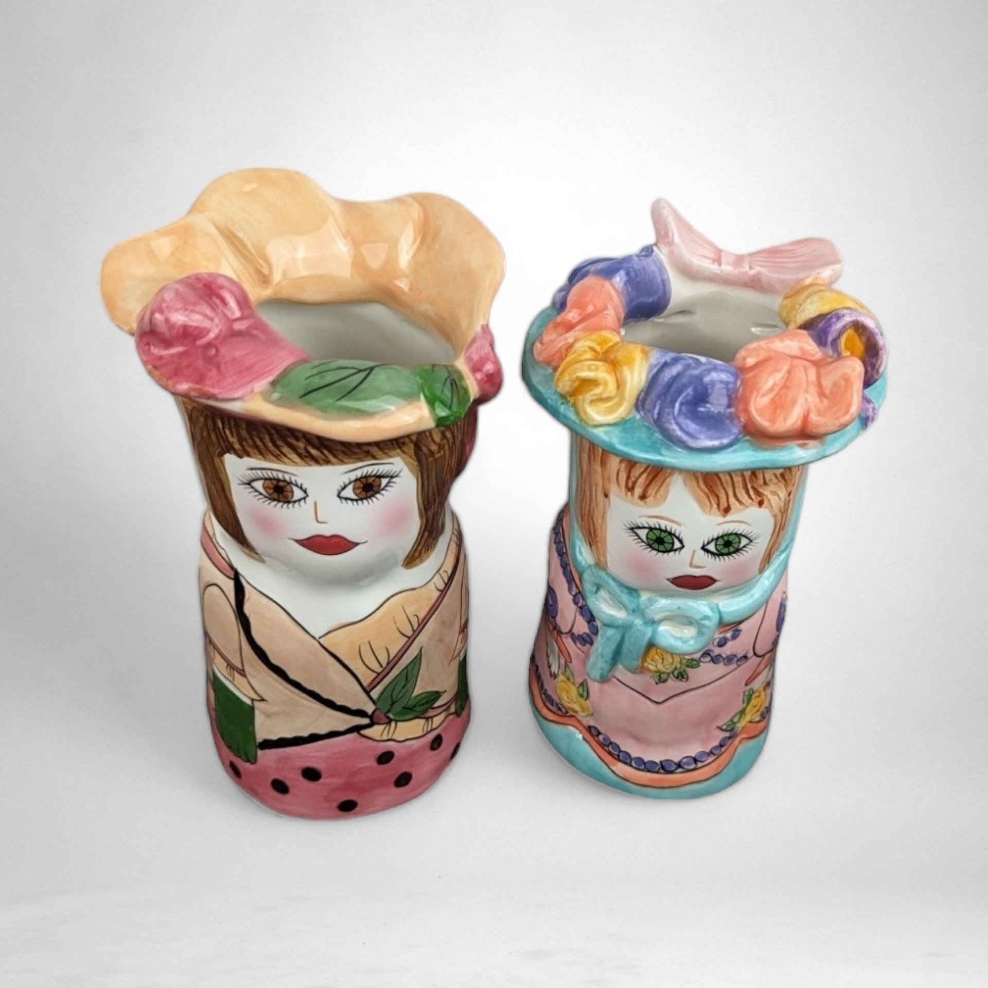 Pair of Ganz Susan Paley Bella Casa Vases - Melissa and Emma
