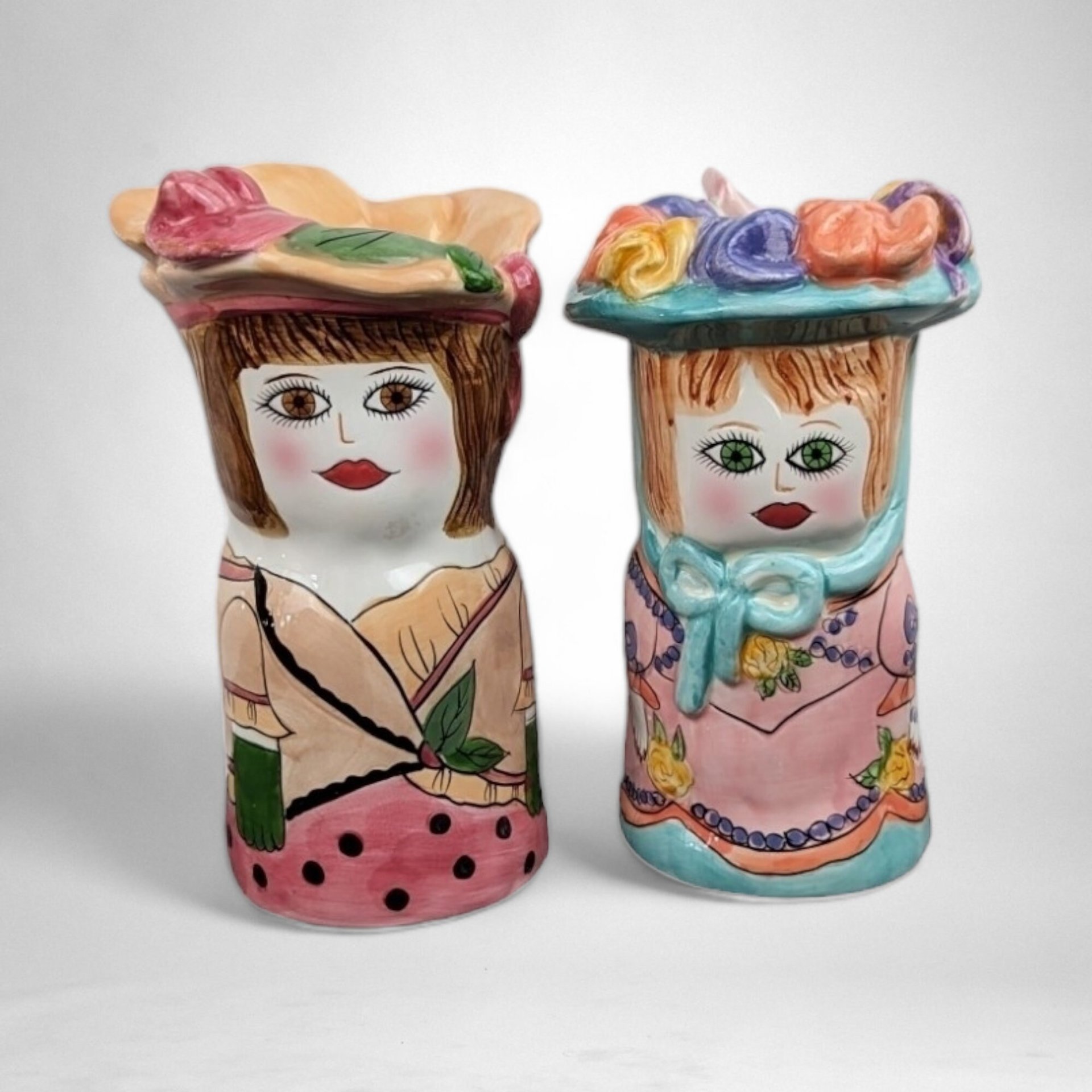Pair of Ganz Susan Paley Bella Casa Vases - Melissa and Emma