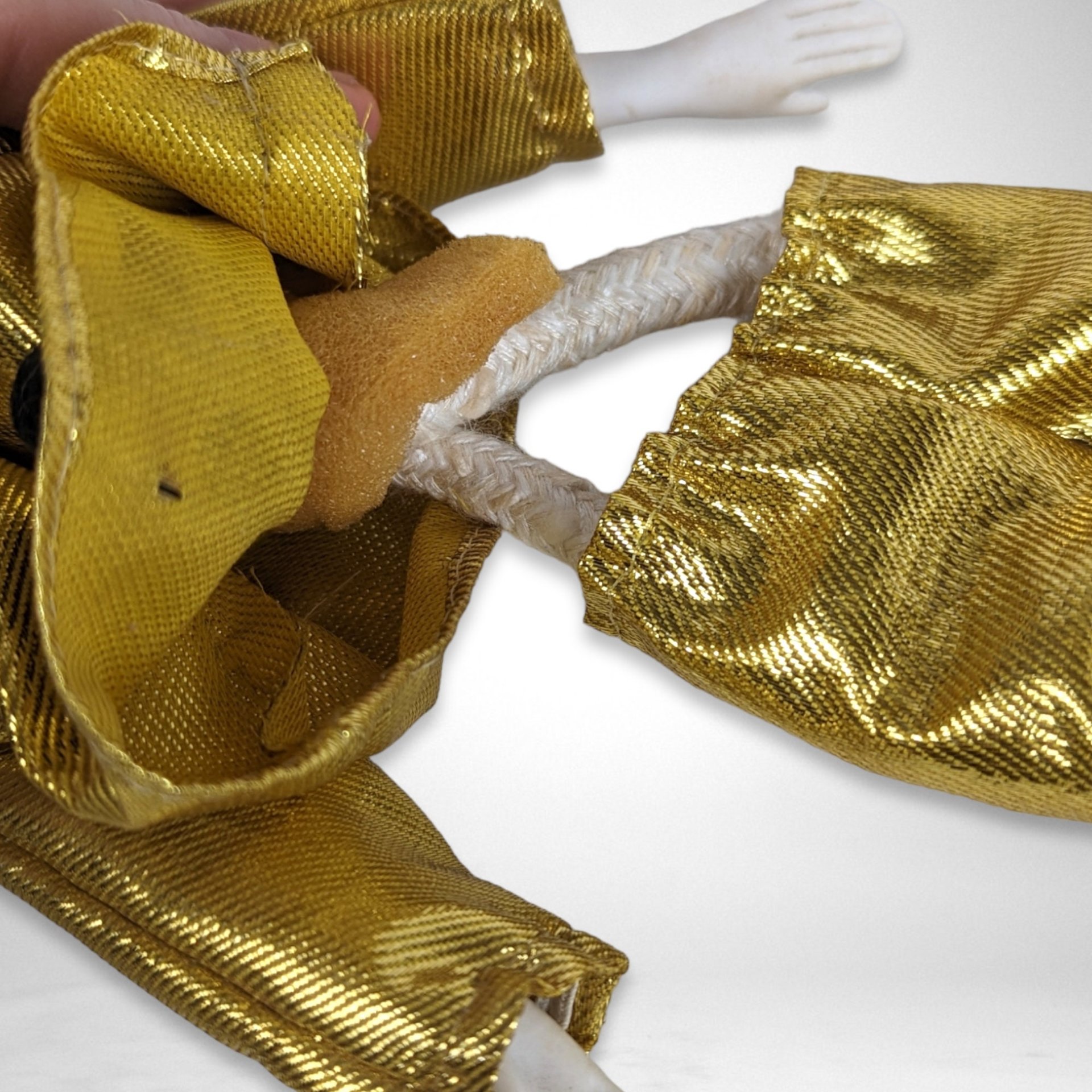 Porcelain Gold Glamour Harlequin Doll: A Touch of Elegance and Mystery