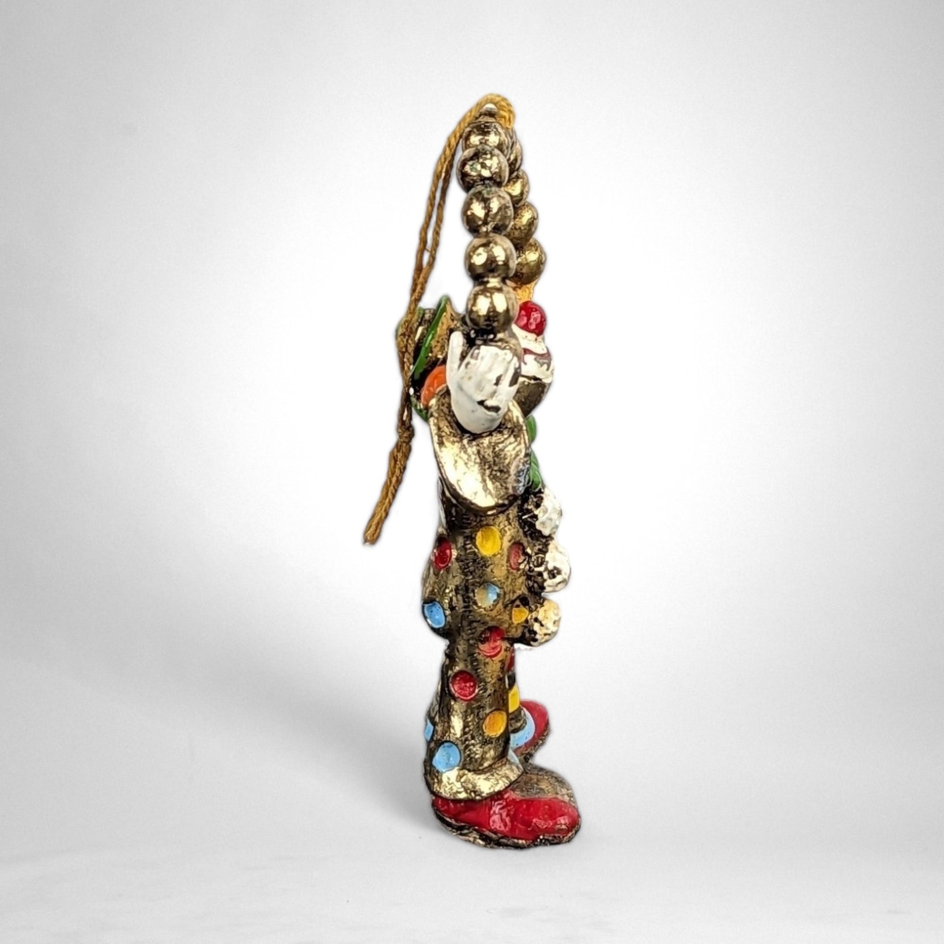 1985 Ron Lee Gold Plated Metal Clown Juggling Balls Figurine - Collector's Piece (Missing Base)