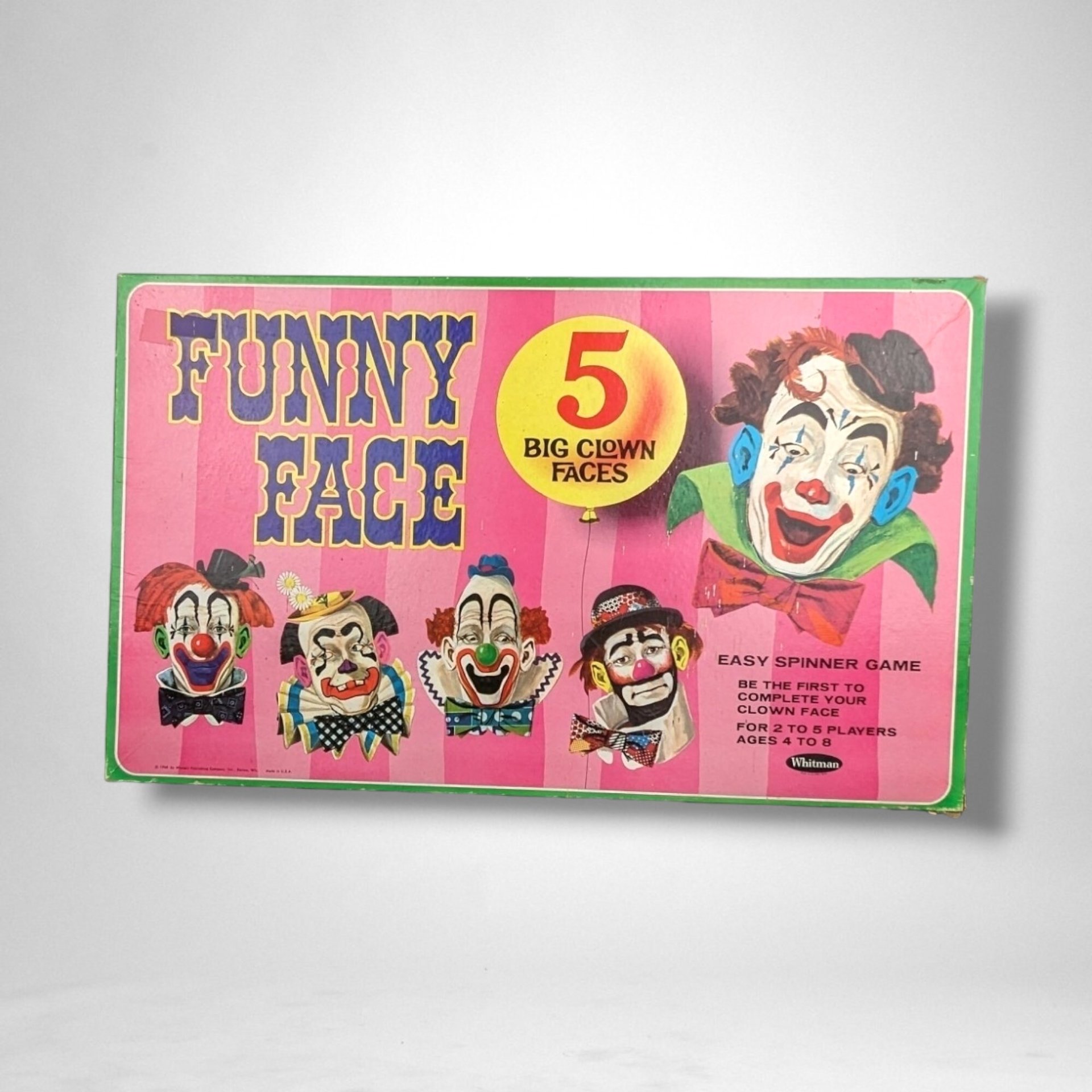 Vintage 1968 Funny Face Clown Game: Nostalgic Fun and Laughter