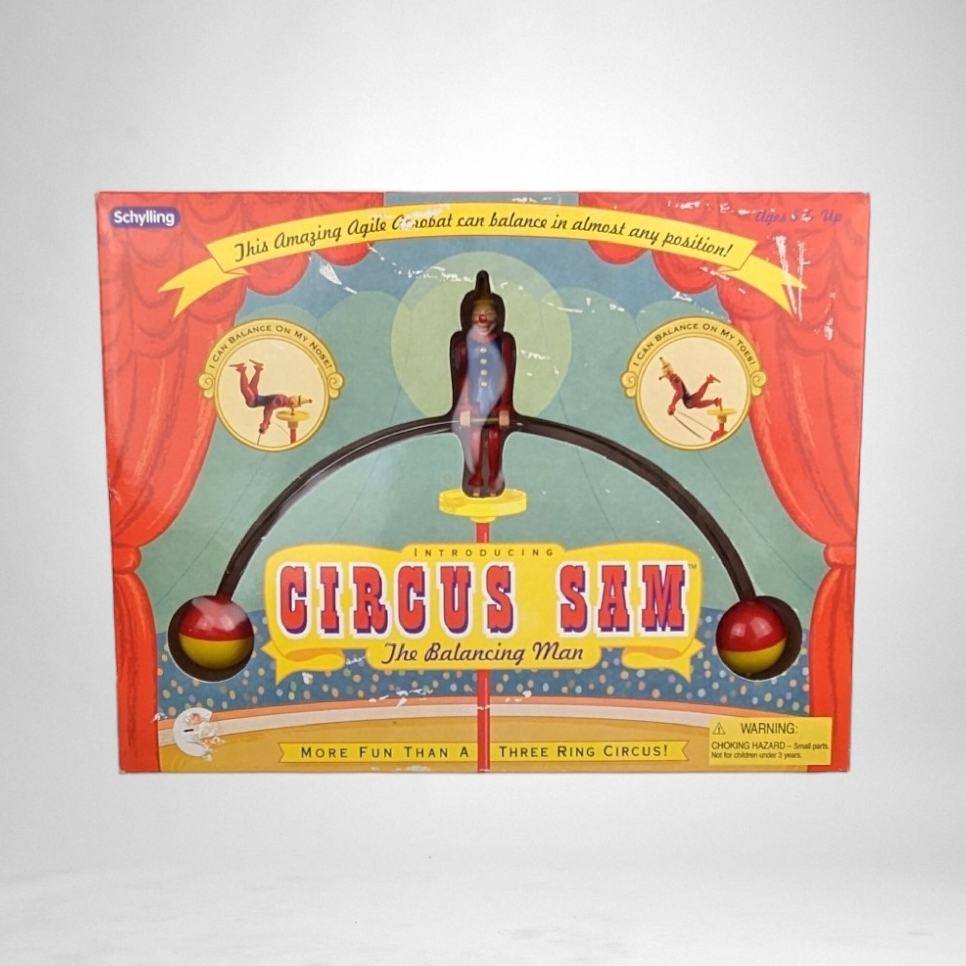 Vintage Schylling Circus Balance Man Toy: Nostalgic Circus Fun