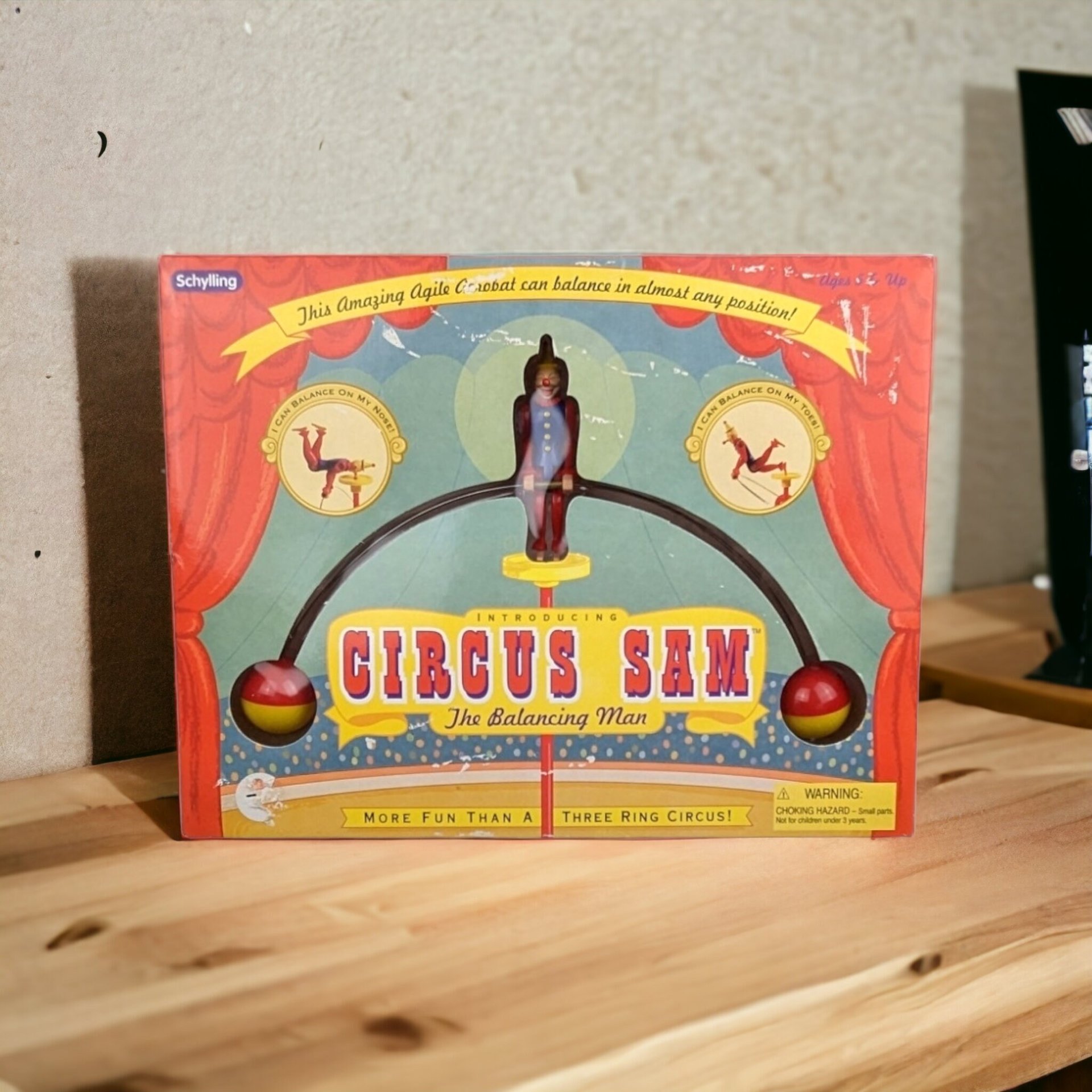 Vintage Schylling Circus Balance Man Toy: Nostalgic Circus Fun