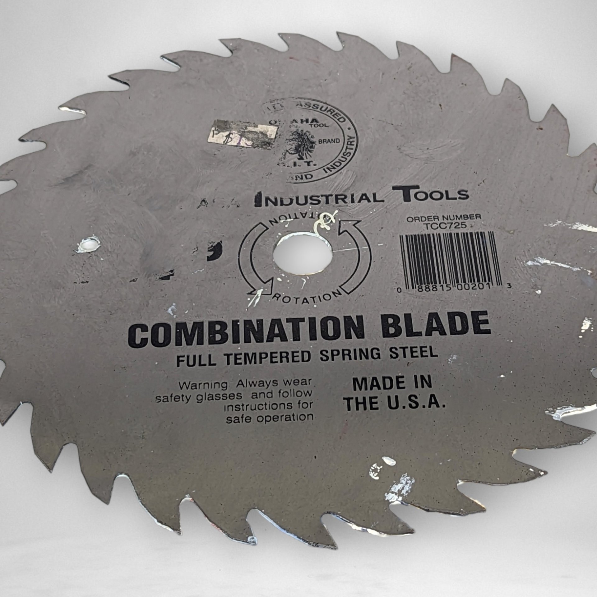 Vintage Hand-Painted Church Scene on Saw Blade, Signed Artwork