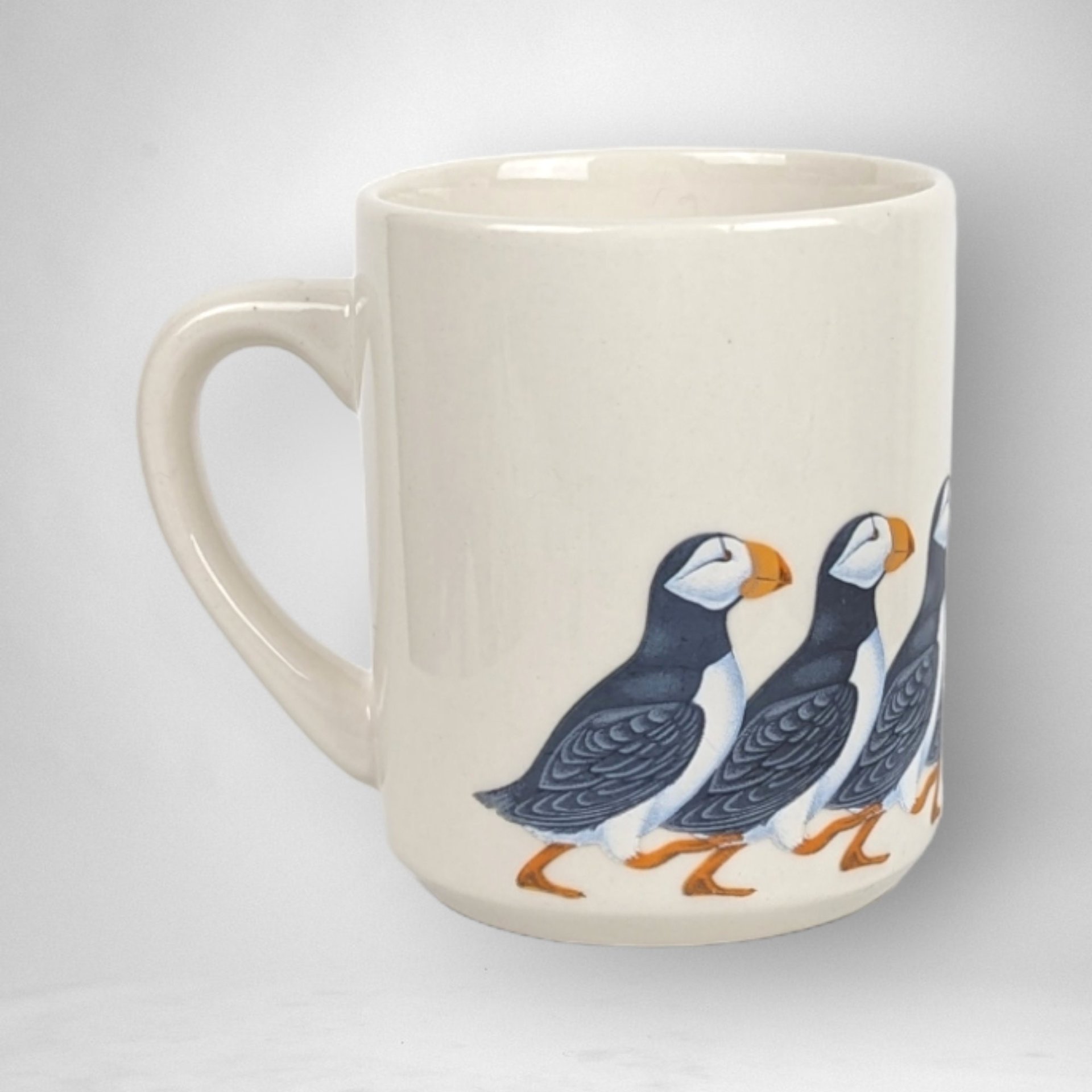 1986 National Wildlife Horned Puffin Mug - Vintage Bird Collector's Cup