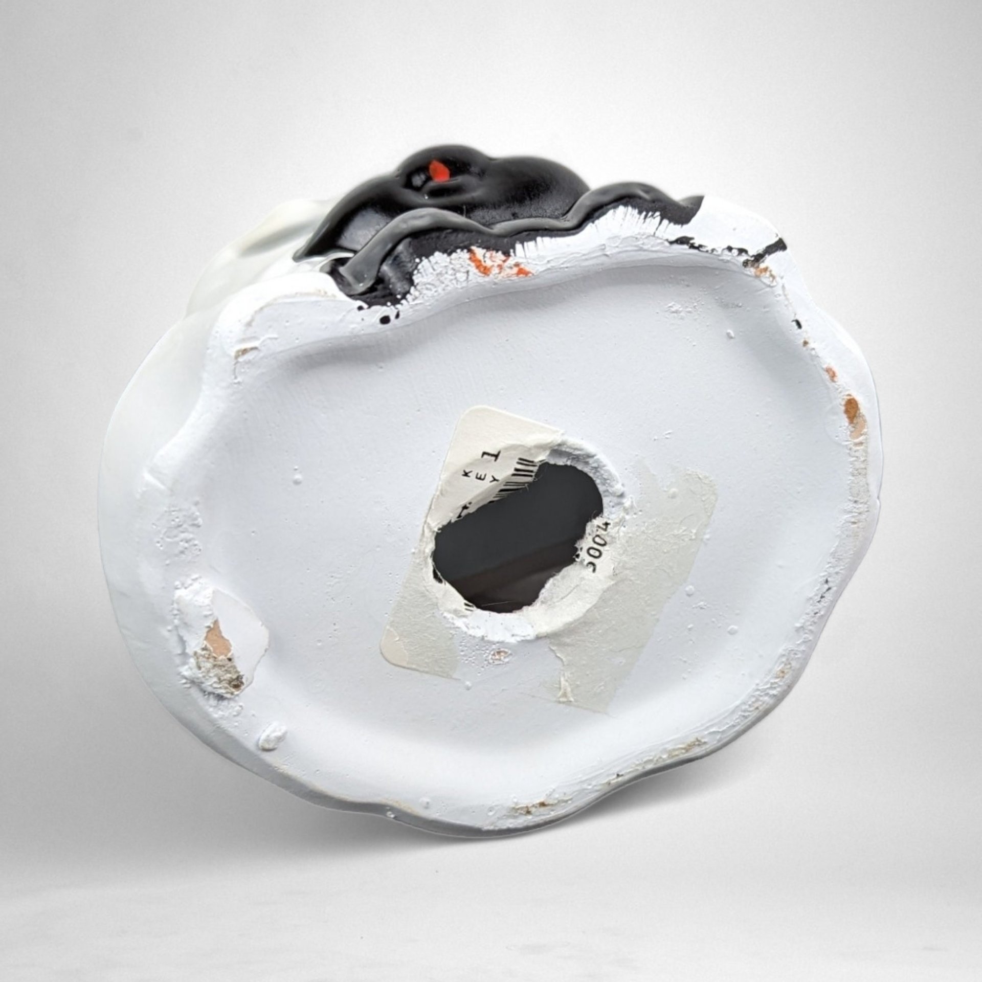 1970s Vintage Ghost and Cat Halloween Tealight Candle Holder