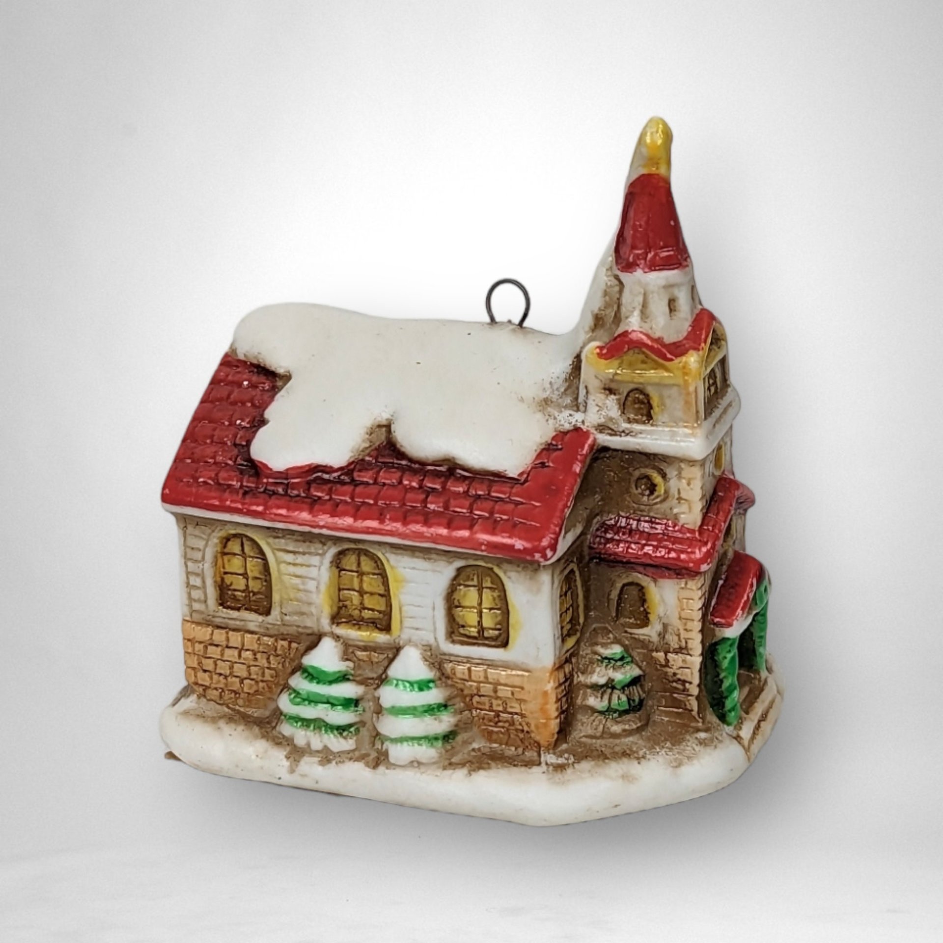 1986 Lefton Colonial Village House Ornament: Vintage Holiday Charm