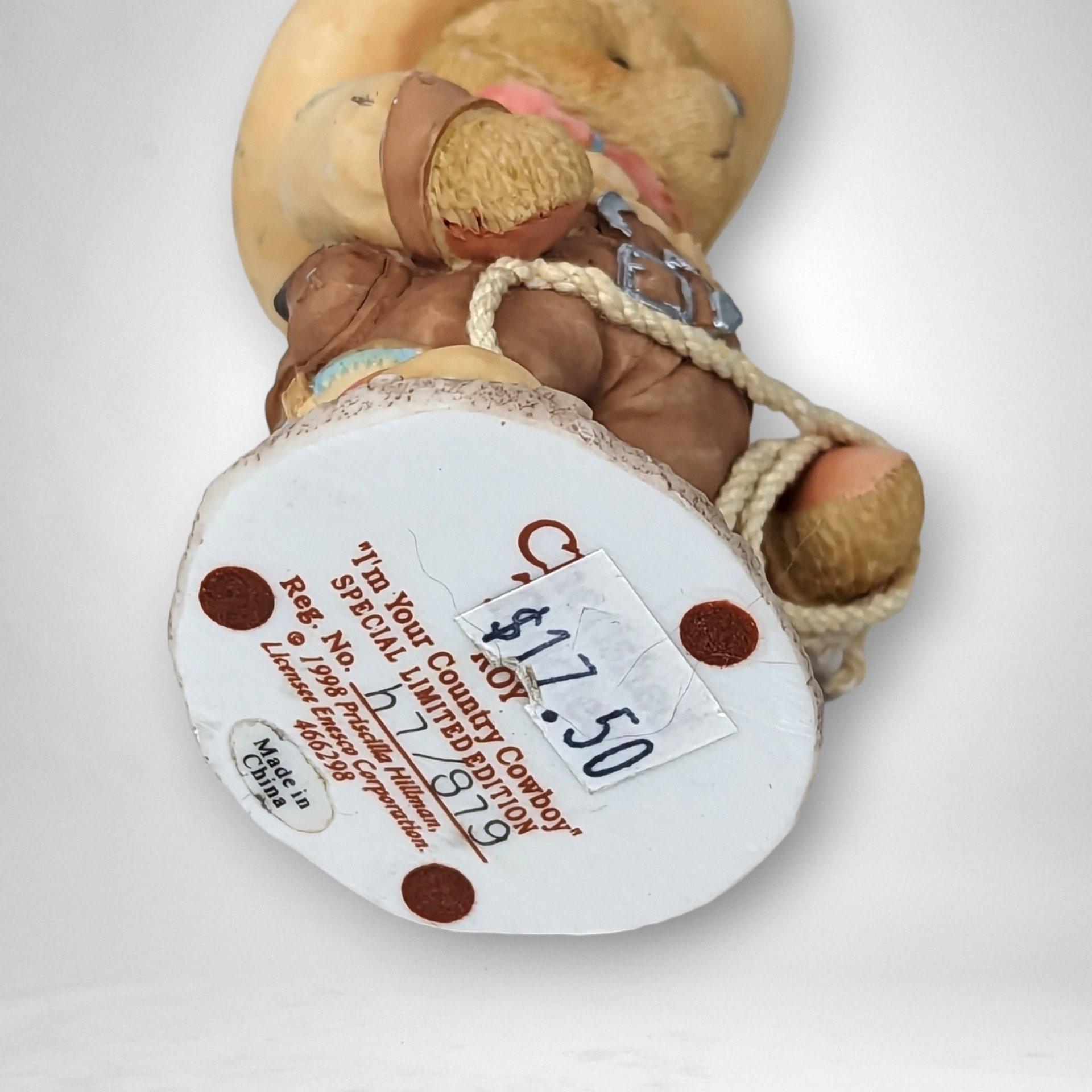 1998 Cherished Teddies 'I'm Your Country Cowboy' Figurine: Heartwarming Collectible