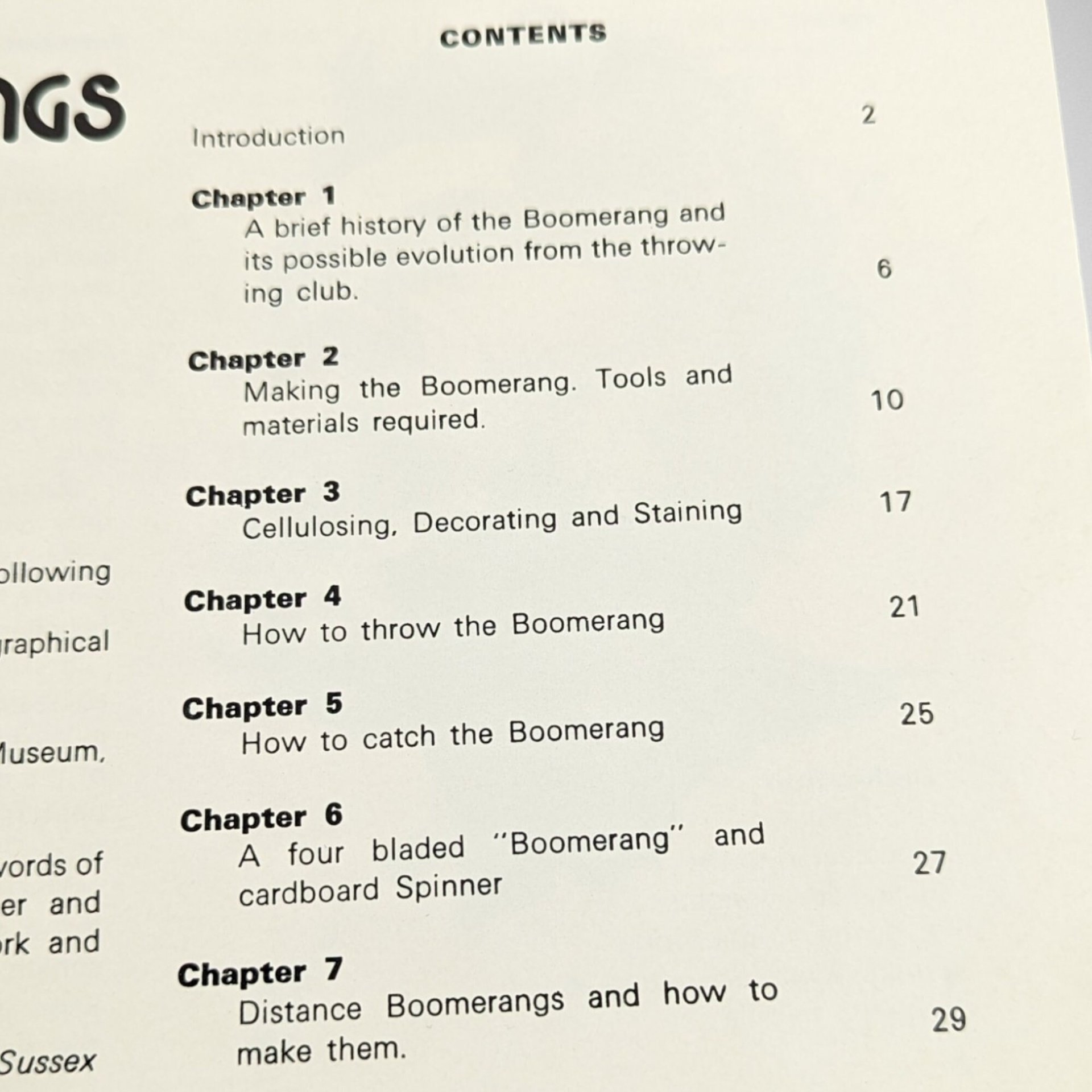 1975 Boomerangs: Making and Throwing Them by Herb Smith