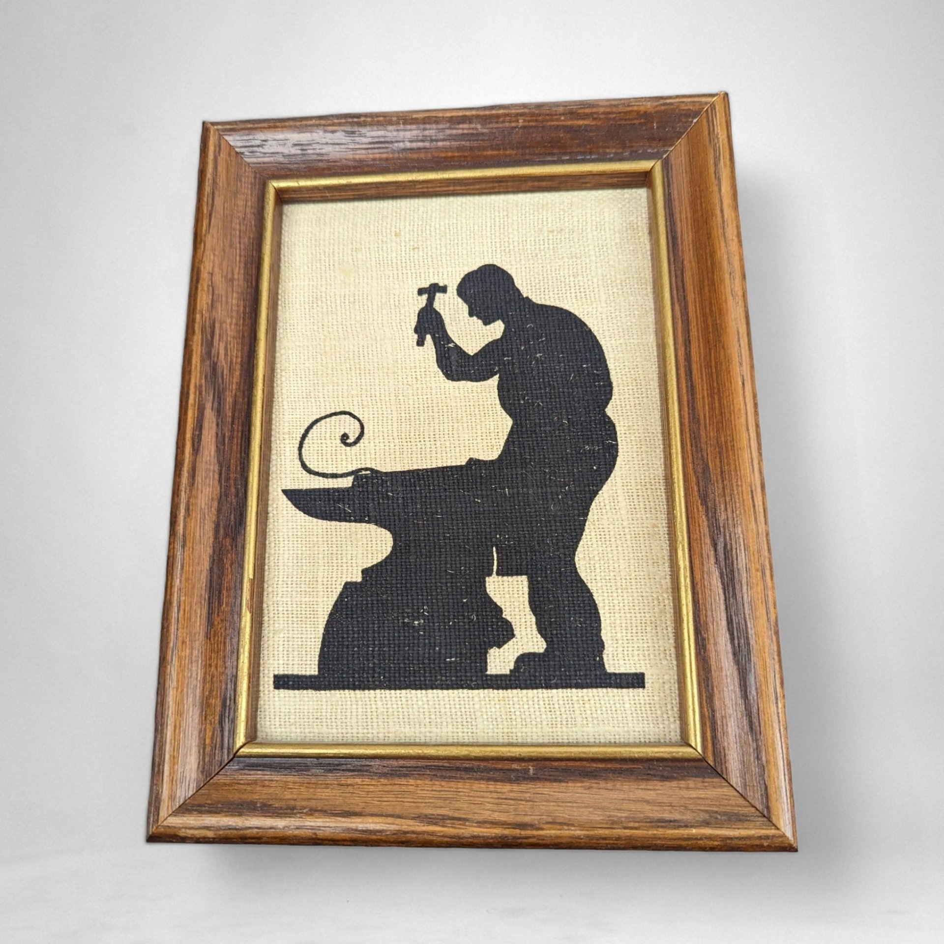 Charming Set of 6 Vintage Silhouette Fabric Wall Hangings